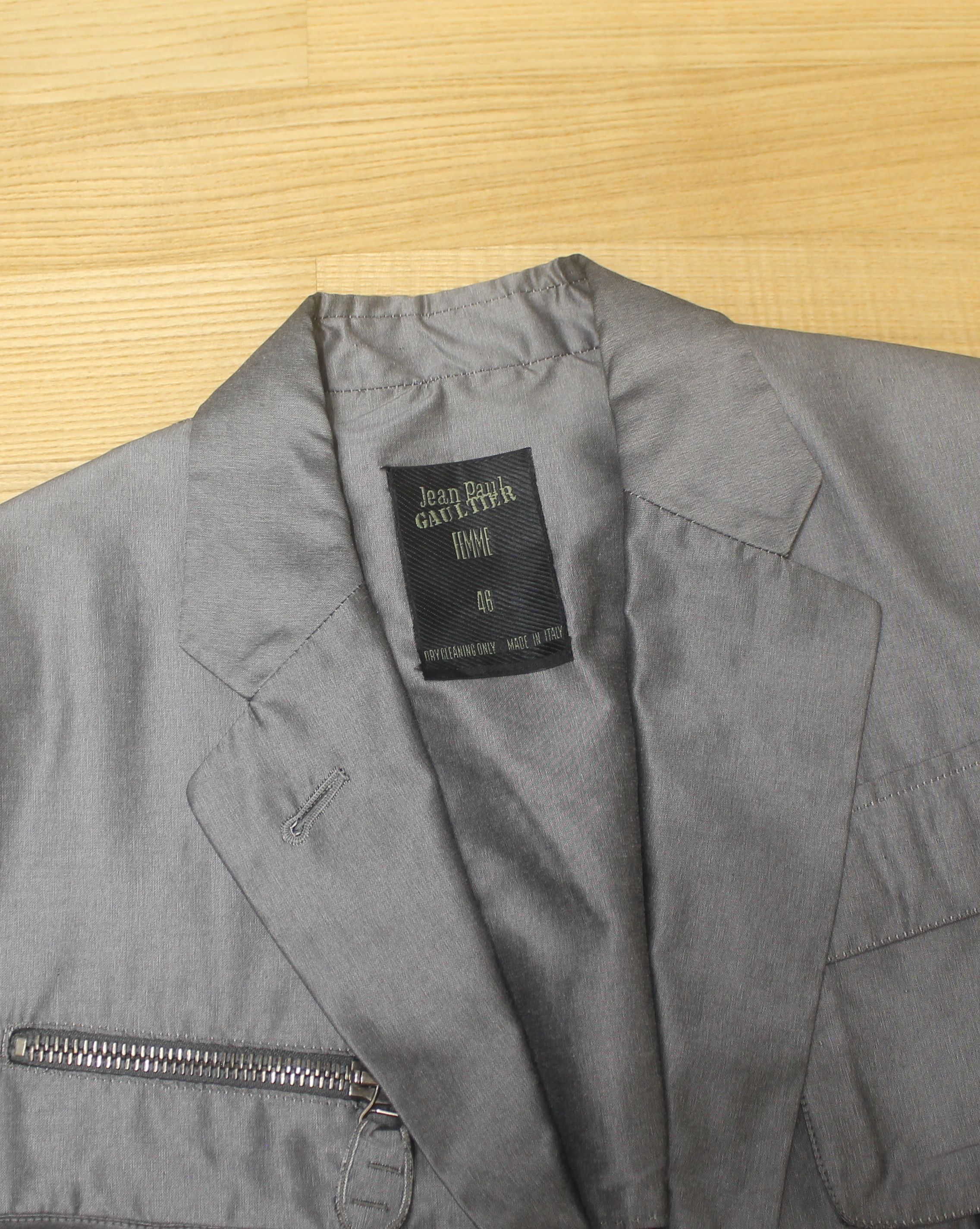 Jean Paul Gaultier × Vintage Jean Paul Gaultier Vintage 90's Multi-Pocket Jacket Blazer Size L / US 10 / IT 46 - 7 Thumbnail