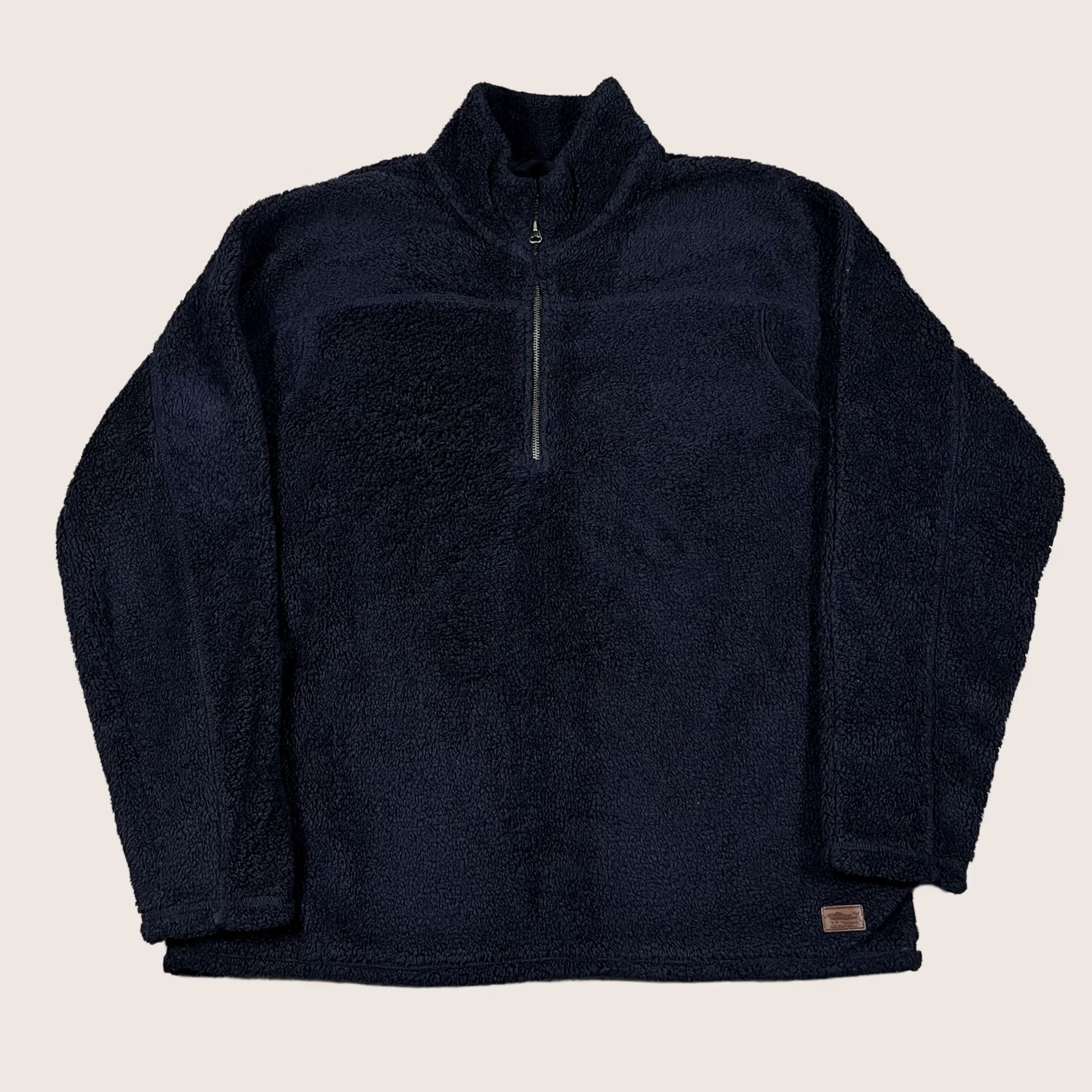 Vintage LL Bean Jacket Mens L Blue Sherpa Deep Pile Fleece 1/4 Zip Pullover Hiking Retro Size US L / EU 52-54 / 3 - 1 Thumbnail