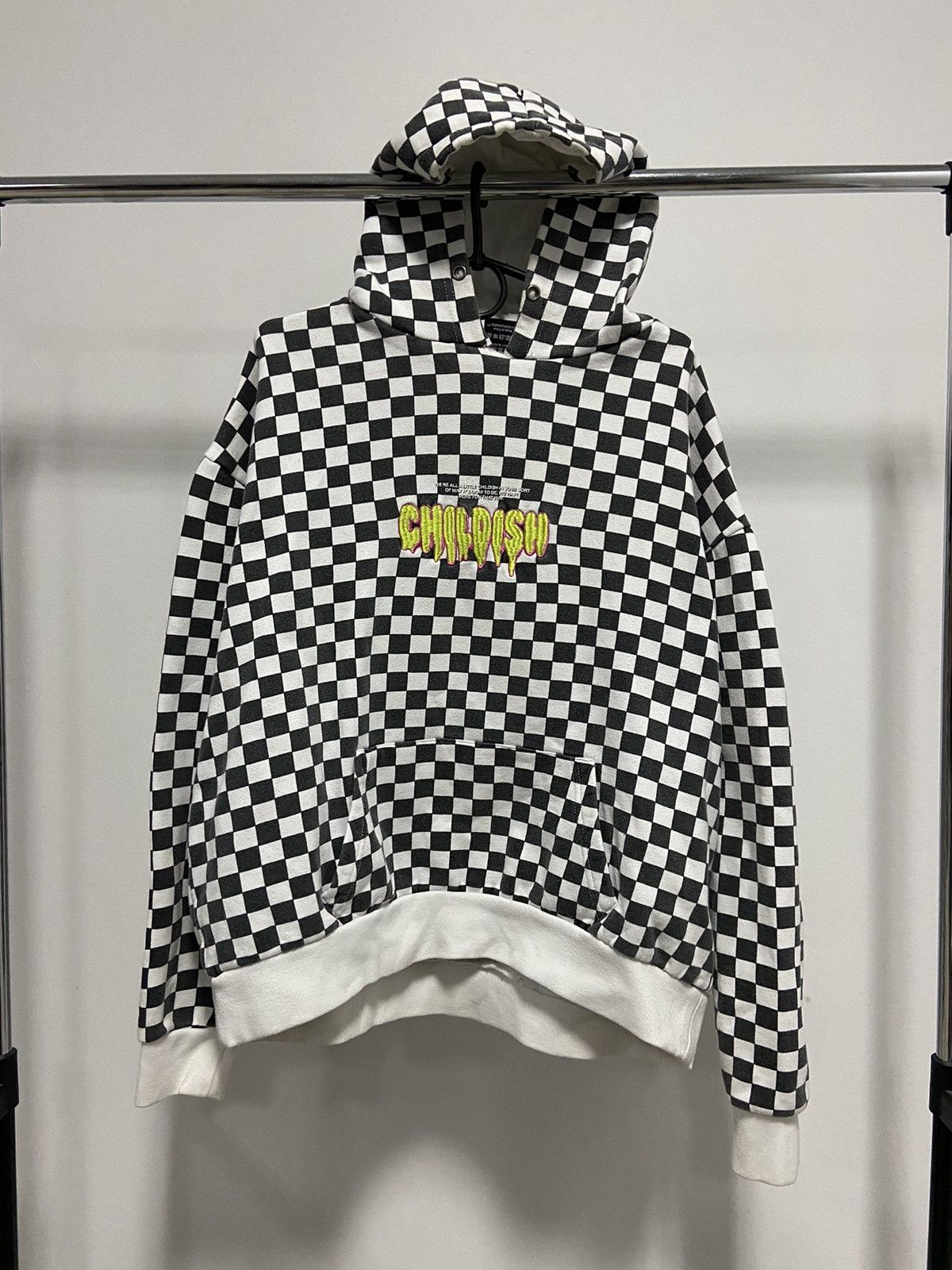 CHILDS × Vintage Childish Vintage Skate Hoodie Big Logo Check Mesh Y2K Size US M / EU 48-50 / 2 - 2 Thumbnail