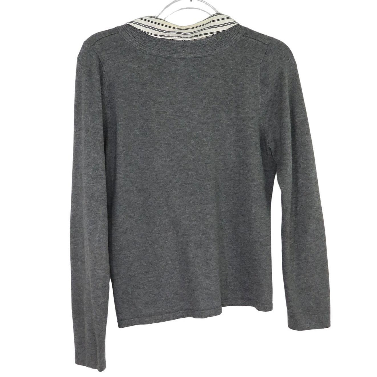 Vintage Y2k Vintage Gray Layered Collared Preppy Sweater Medium Size M / US 6-8 / IT 42-44 - 2 Thumbnail