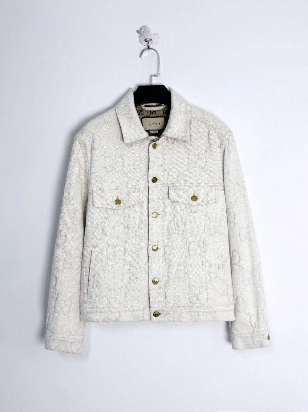 Gucci Gucci GG Monogram Denim Jacket Size S Size US S / EU 44-46 / 1 - 1 Thumbnail