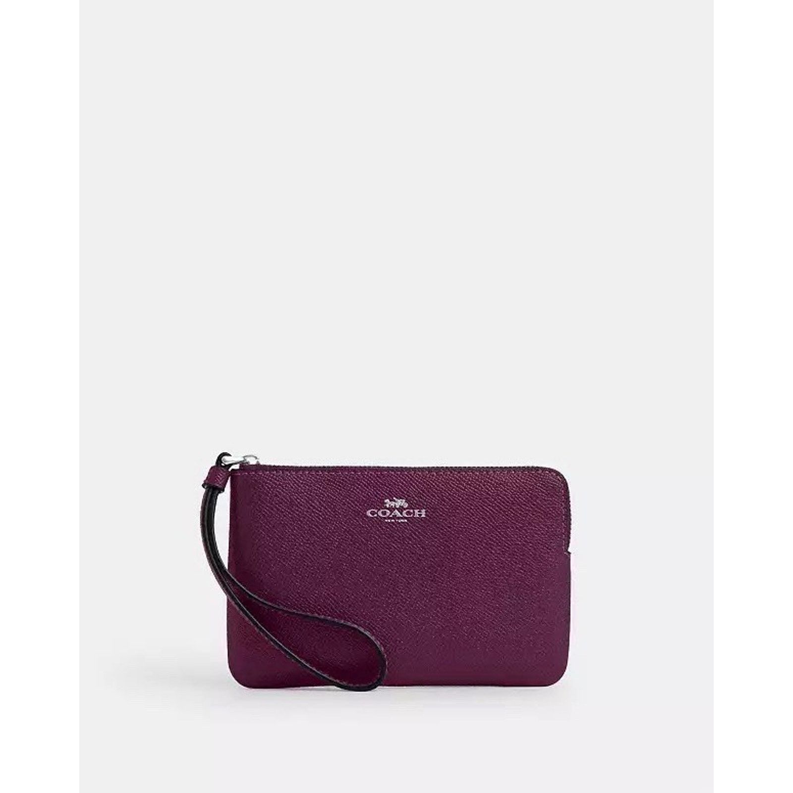 Coach NWT Coach Corner Zip Wristlet CV396 Silver Plum Size ONE SIZE - 4 Thumbnail