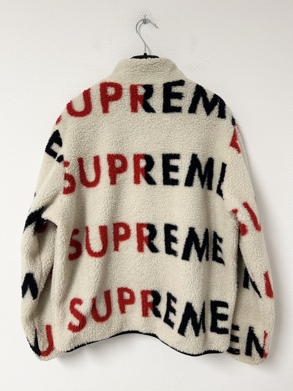 Supreme FW2018 Reversible Logo Fleece Jacket Size US M / EU 48-50 / 2 - 3 Thumbnail