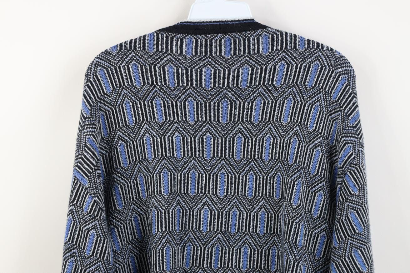 Vintage Vintage 90s Ed Bassmaster Geometric Knit Crewneck Sweater Size US L / EU 52-54 / 3 - 8 Thumbnail