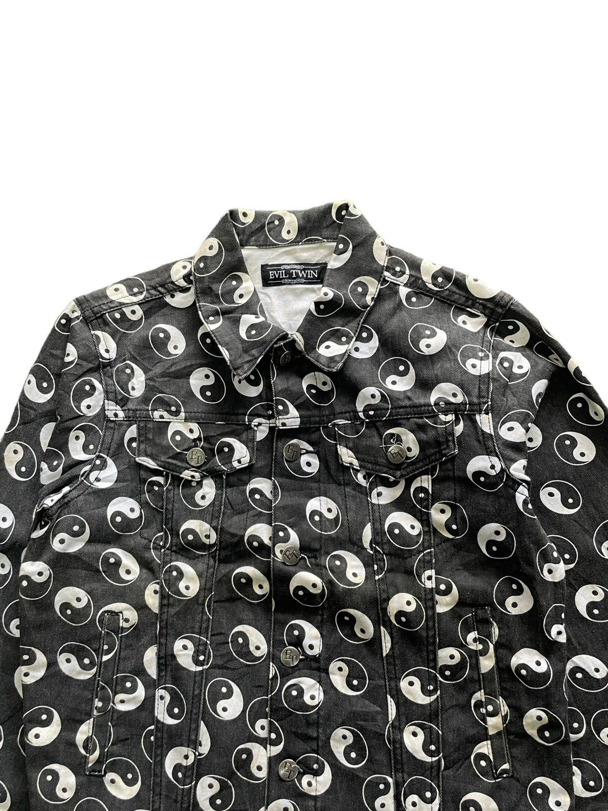 If Six Was Nine Evil Twin Overprint Taosim Denim Jacket Size US S / EU 44-46 / 1 - 3 Thumbnail