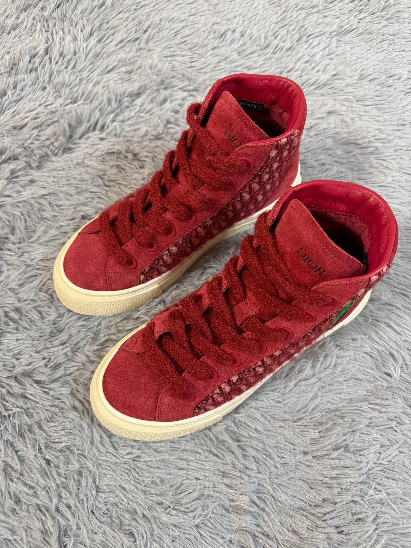 Dior Dior Limited Red Hitop Sneakers 9 Men Size US 9 / EU 42 - 1 Thumbnail