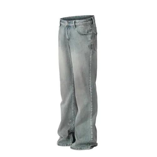 Japanese Brand VIBE Punk hip-hop trend washed distressed dirty jeans Size US 34 / EU 50 - 2 Thumbnail