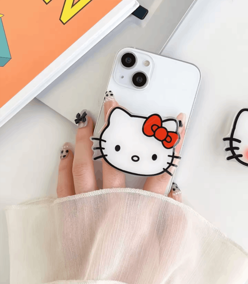 Japanese Brand HELLO KITTY Phone Socket Holder, White, NEW Size ONE SIZE - 1 Thumbnail