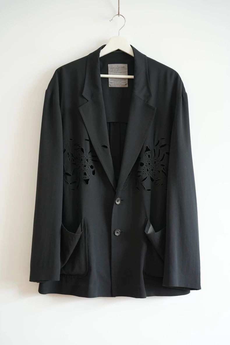 Yohji Yamamoto Yohji Yamamoto Yohji Yamamoto Black Hollowed Suit Jacket Size US M / EU 48-50 / 2 - 1 Thumbnail