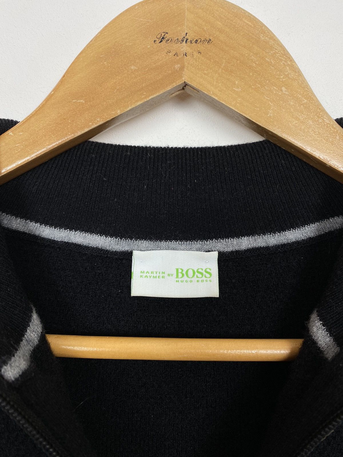 Designer Hugo Boss By Martin Kaymer 1/4 Zip Jumper Sweater Black knit Size US L / EU 52-54 / 3 - 6 Thumbnail