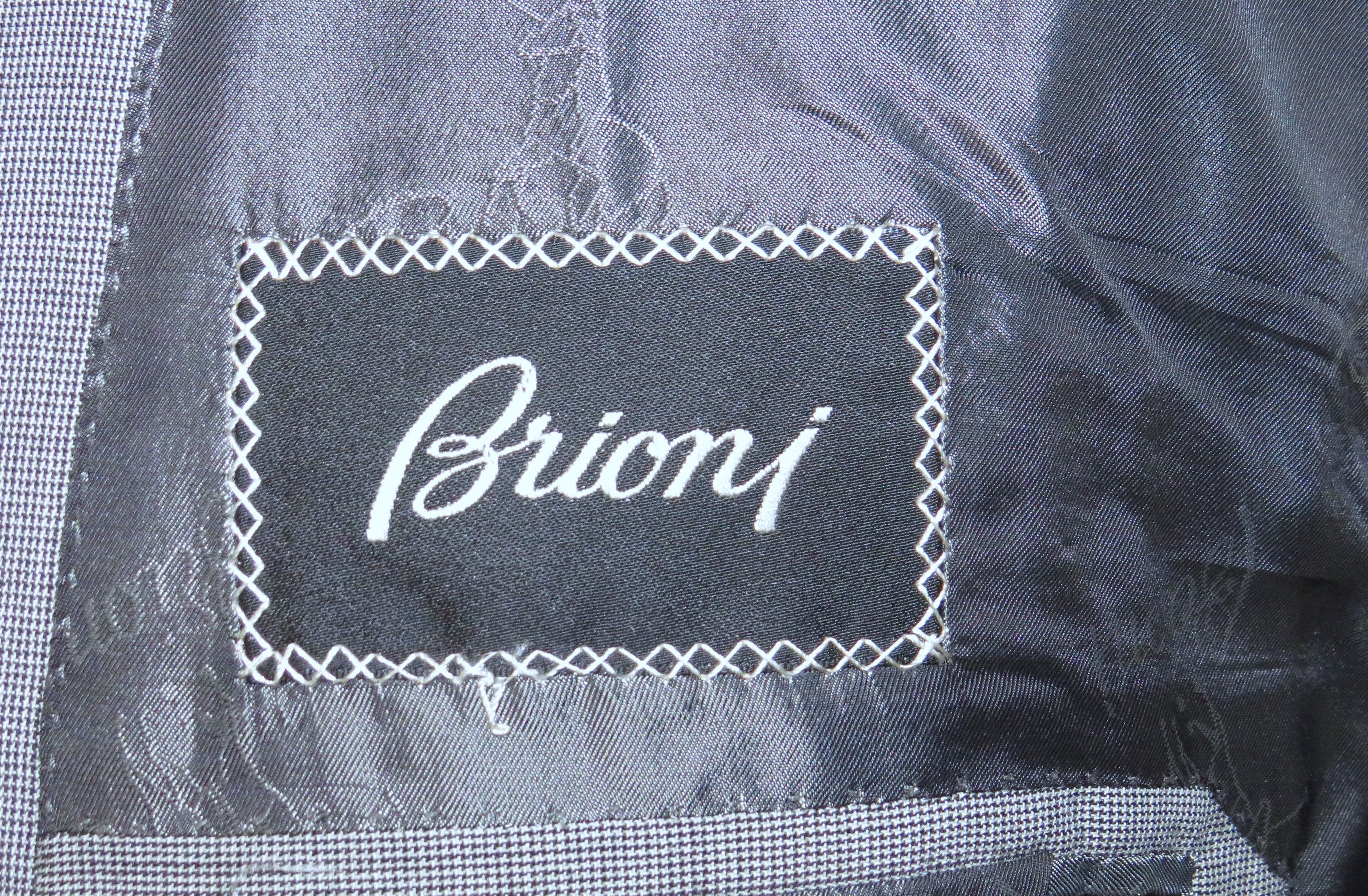 Brioni Nomentano Gray Nailshead Super 180 Two Button Sport Coat 44L Size 44L - 14 Thumbnail