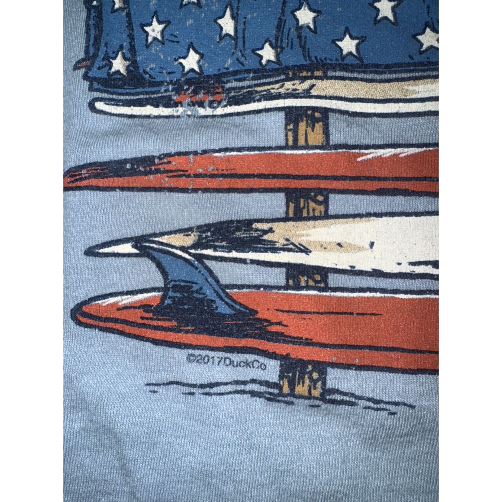 Vintage VINTAGE The Duck Company Coronado Beach T-Shirt USA Flag Blue S Mens Surf Graphic Shirt Short Sleeve Small 17x27 Size US S / EU 44-46 / 1 - 3 Thumbnail