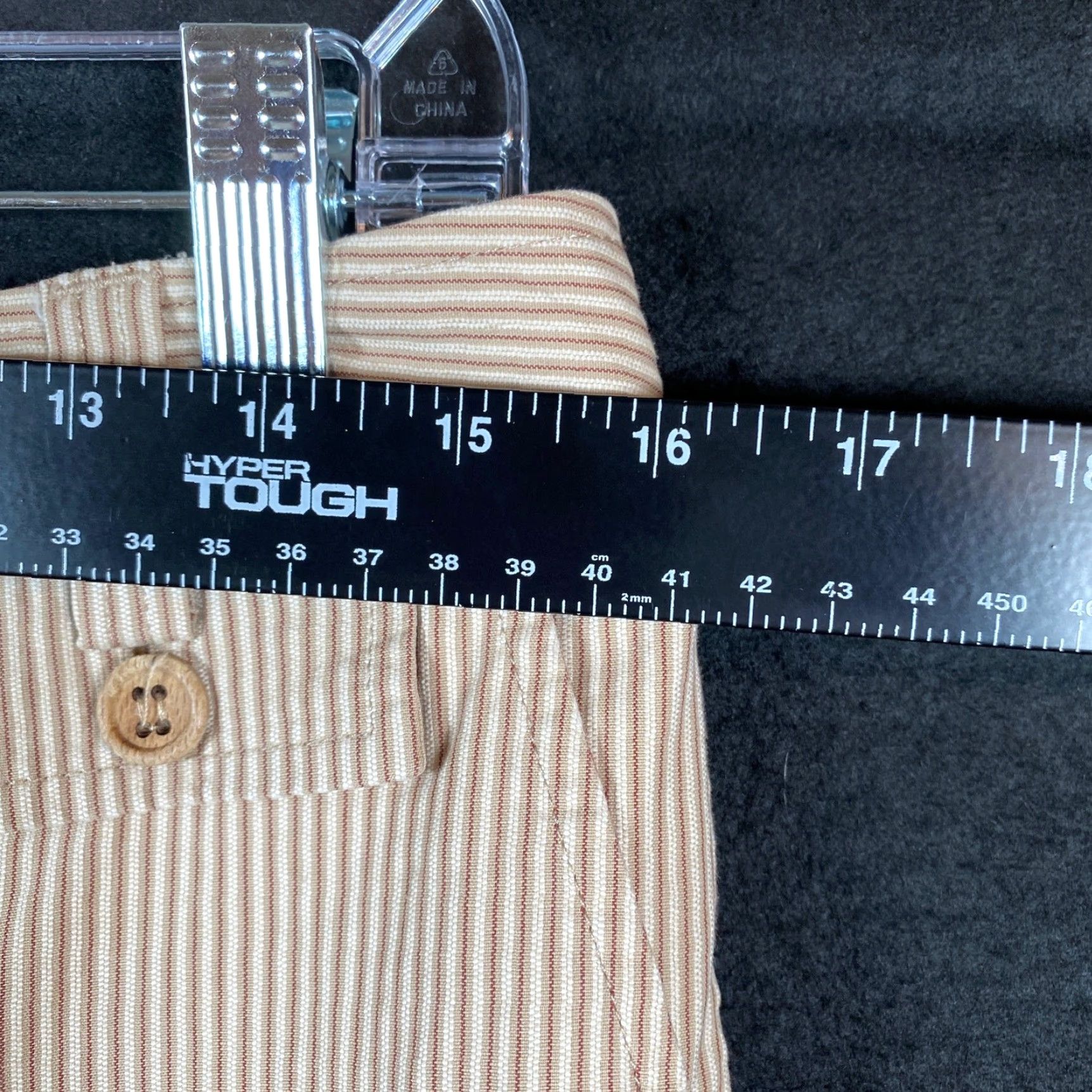 Talbots Talbots Womens Pants Tan Rust Striped Petite Mid Rise Cropped Capri Stretch 8P Size 24" / US 00 / IT 34 - 6 Thumbnail
