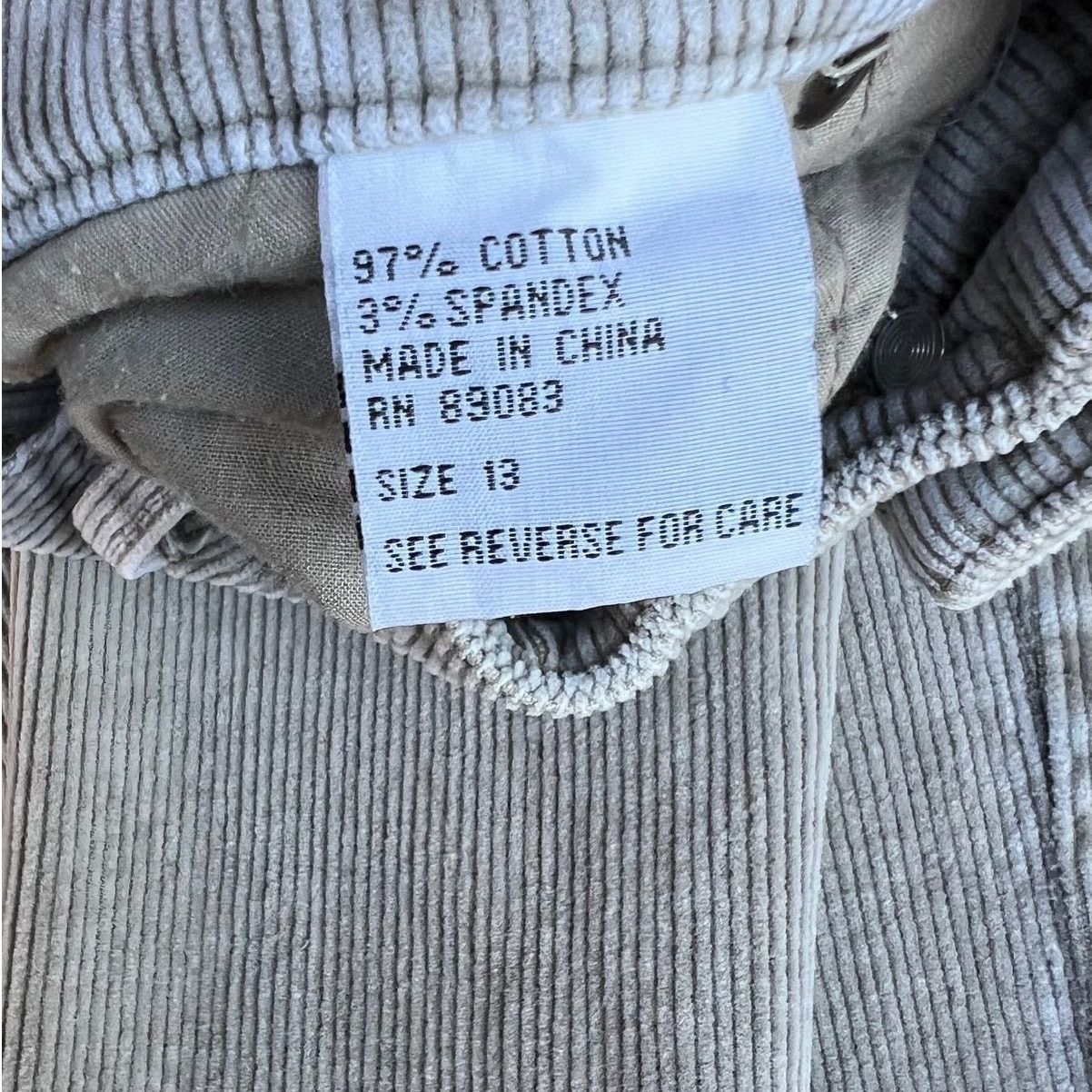 Other 2000s Vintage Lei Corduroy Faded Tan Pants -13 Size ONE SIZE - 5 Thumbnail