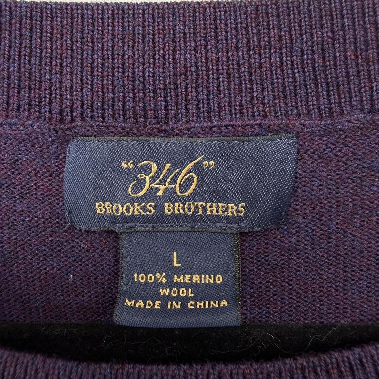 Brooks Brothers Brooks Brothers 346 Mens Merino Wool Sweater Size L Purple Size L / US 10 / IT 46 - 3 Thumbnail