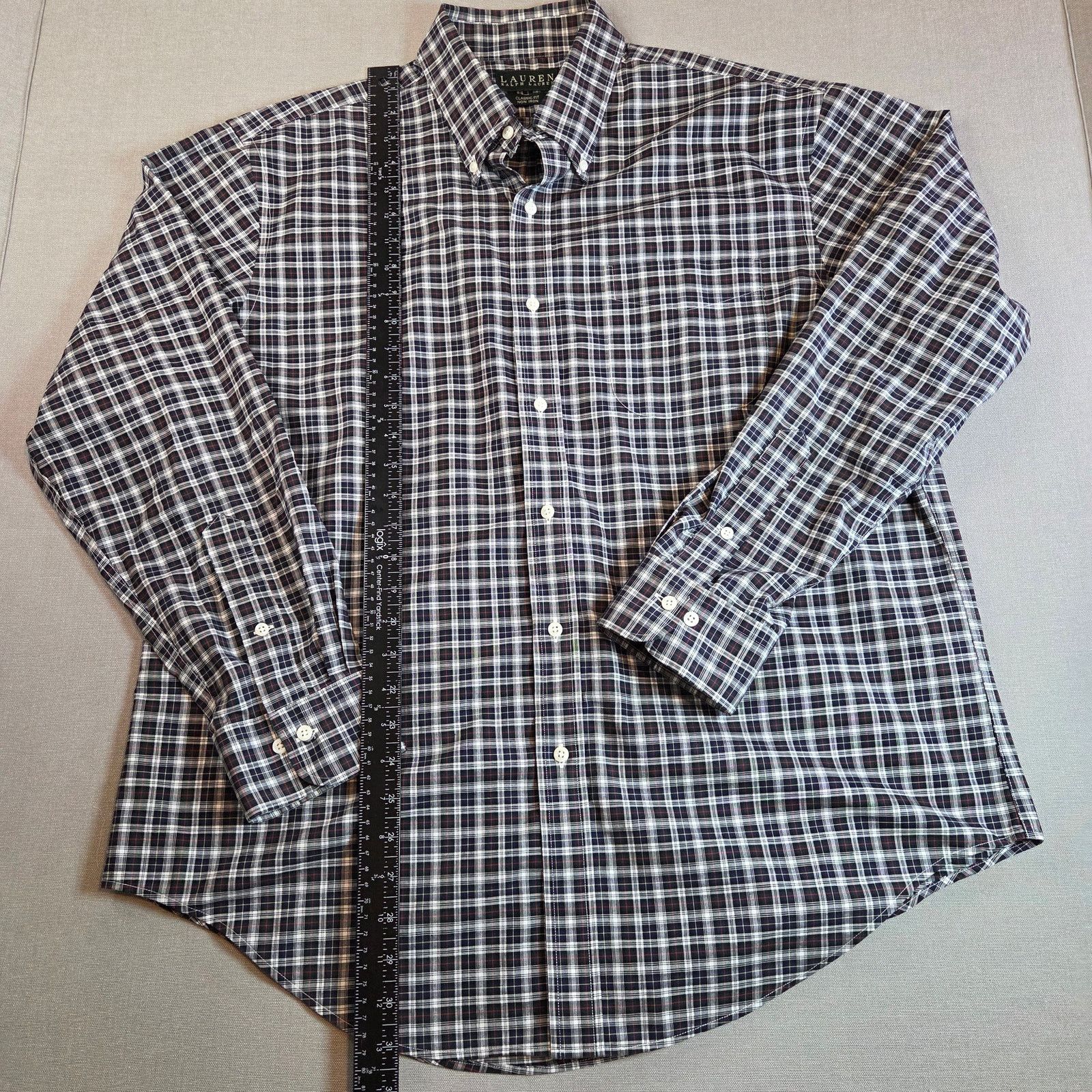 Lauren Ralph Lauren Ralph Lauren Classic Fit Non Iron Plaid Shirt 17 34/35 Size US L / EU 52-54 / 3 - 6 Thumbnail