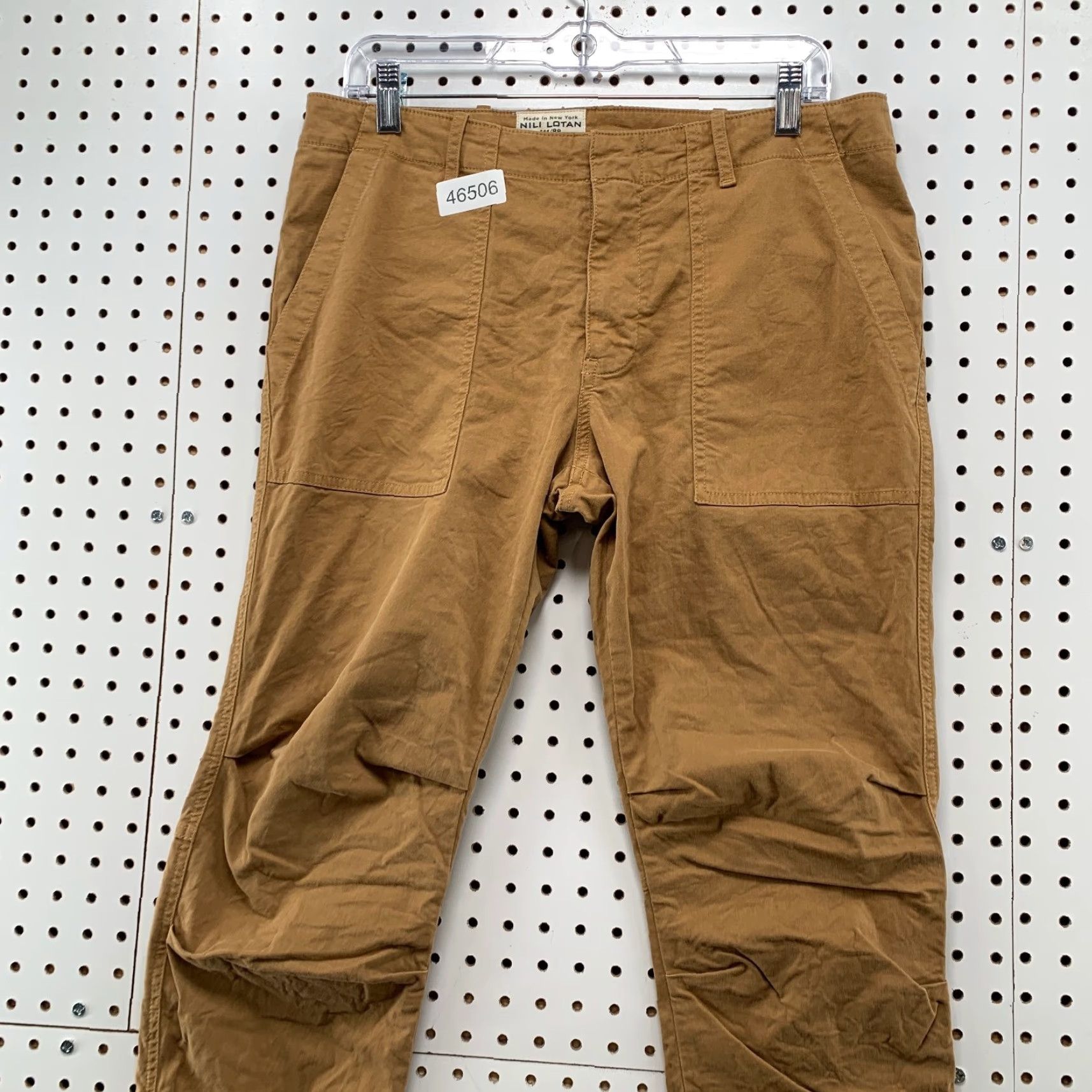 Nili Lotan Nili Lotan French Military Jogger Pants Womens Size 8 Brown Cropped 32x25.5 Twill Cotton Casual Womens Pants Cropped 32x25.5 - Vintage No Size 30" / US 8 / IT 44 - 4 Thumbnail
