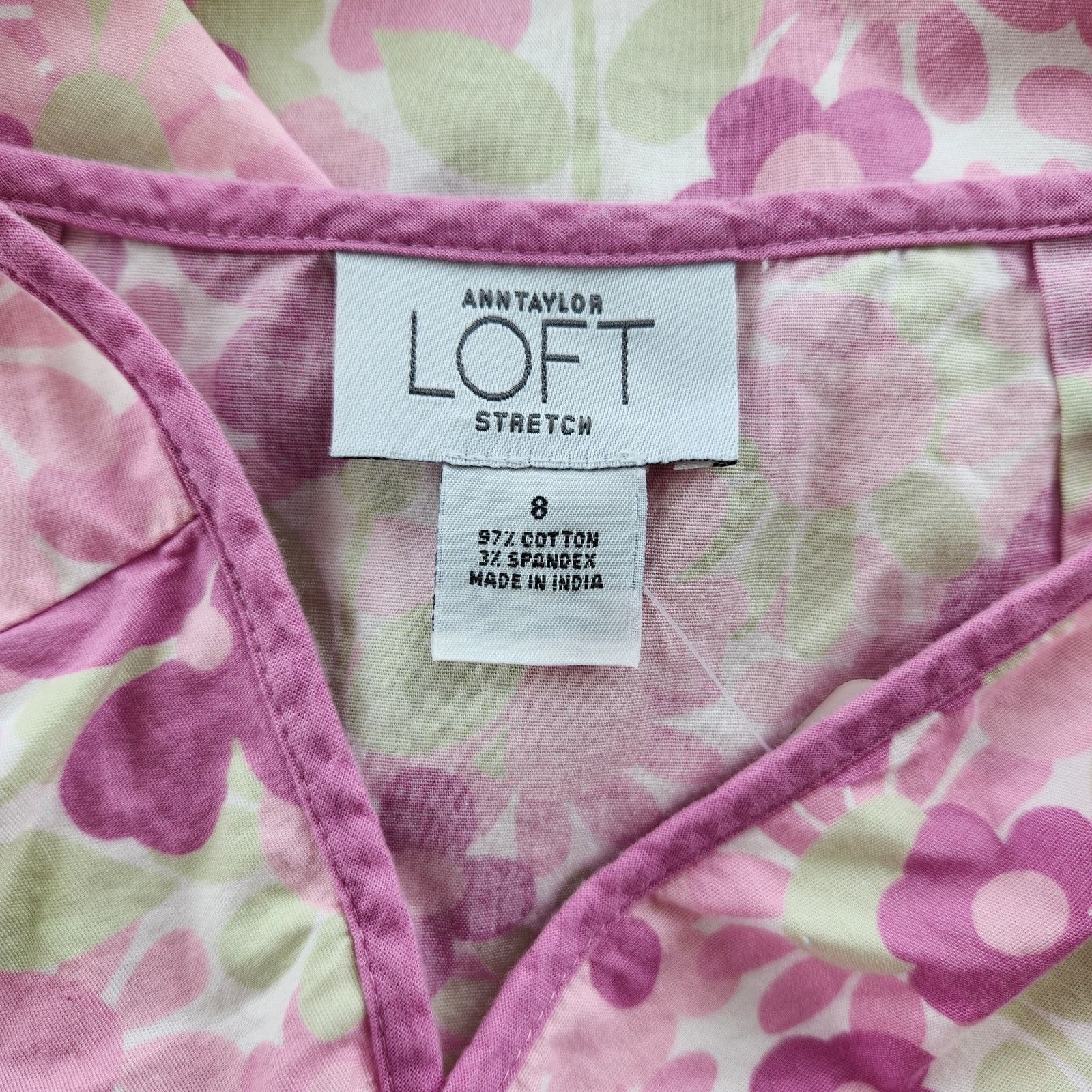 Vintage Vintage Y2K Ann Taylor Loft Pink White Wrap Mini Skirt 6 Size 26" / US 2 / IT 38 - 4 Thumbnail