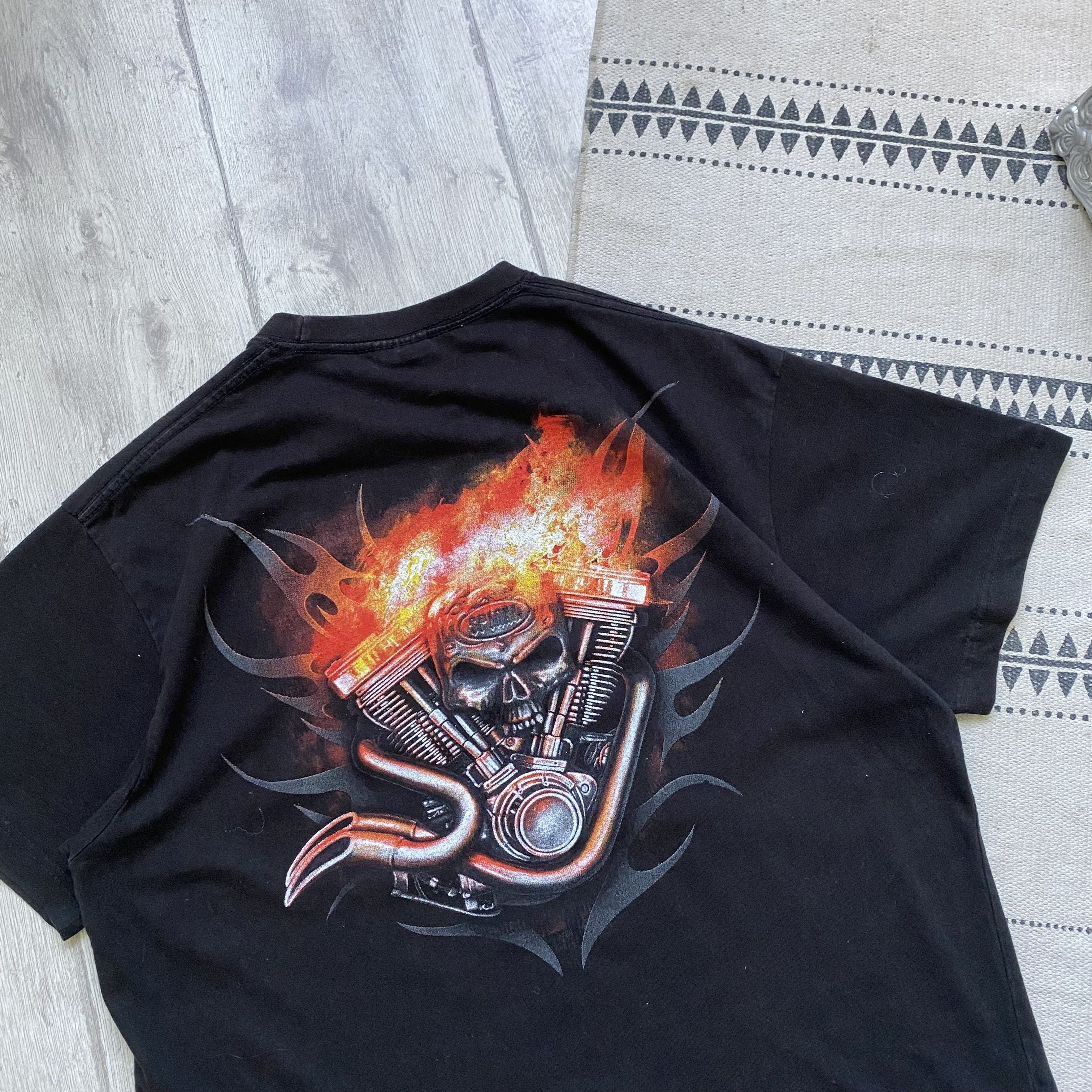 Harley Davidson 💀 Vintage Horror Skeleton Biker tee Harley Davidson vibe Size US M / EU 48-50 / 2 - 8 Thumbnail