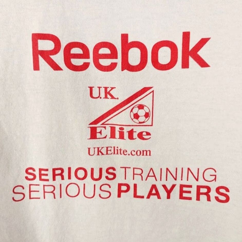 Fruit Of The Loom VINTAGE Fruit of the Loom UK Elite Soccer T Shirt Mens Size Large White Football Futbol Camp T-Shirt Mens Soccer Fans Mens Size US L / EU 52-54 / 3 - 5 Thumbnail