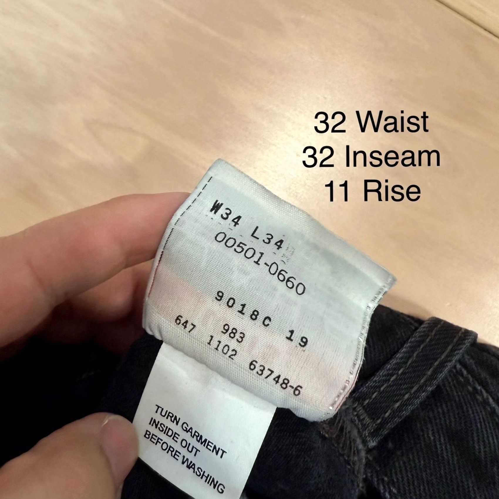 Levi's VINTAGE Levi's 501 Jeans Black Denim Straight Button Fly 32 Mens USA 90s Western Workwear NYC Size US 32 / EU 48 - 6 Thumbnail