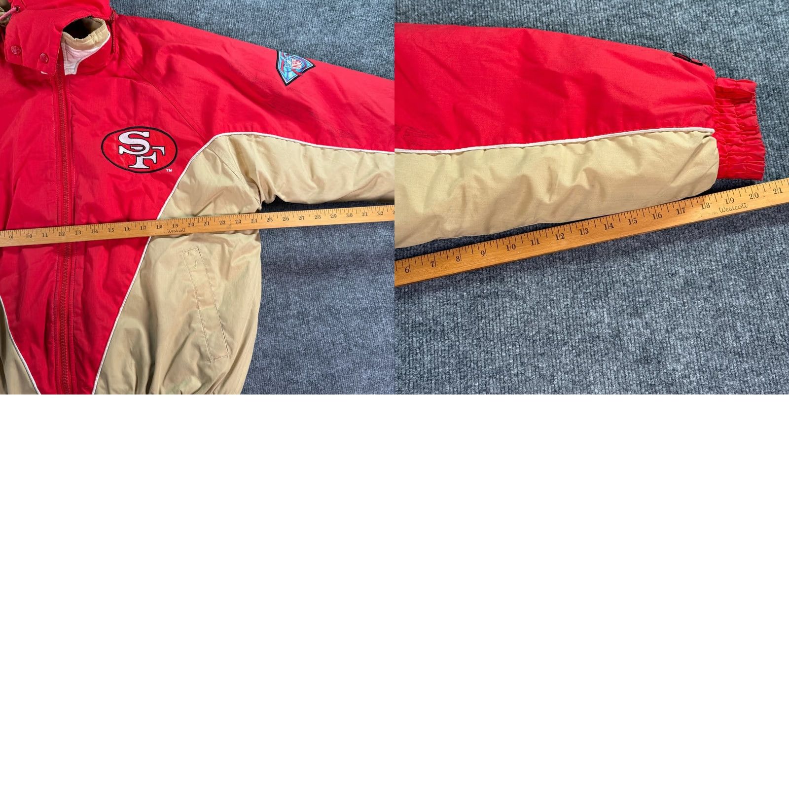 Pro Player VINTAGE Pro Player San Francisco 49ers Jacket Mens XL Red Gold NFL Puffer Hooded Size US XL / EU 56 / 4 - 10 Thumbnail