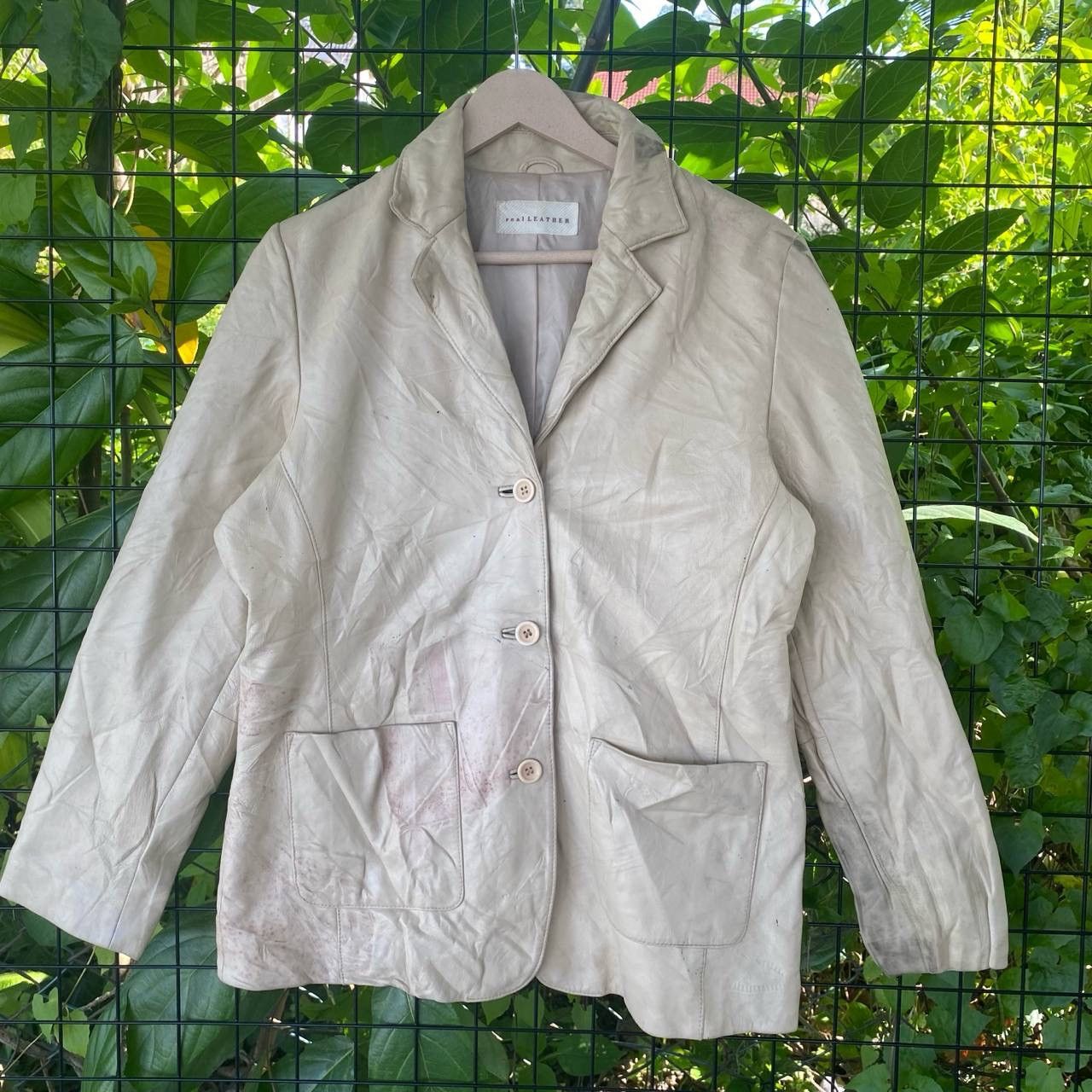 Genuine Leather × Vintage Vintage realLeather Coat Jacket Size L / US 10 / IT 46 - 3 Thumbnail