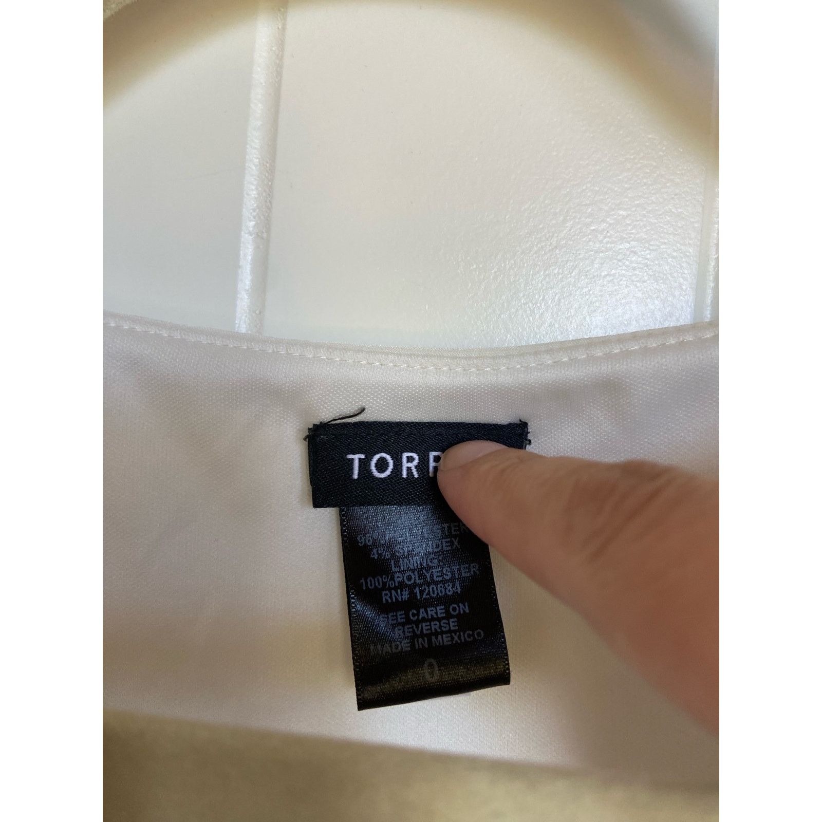 Other Torrid Womens Tank Sz 0 L 12 Winter White Bling Ruched Size L / US 10 / IT 46 - 3 Thumbnail