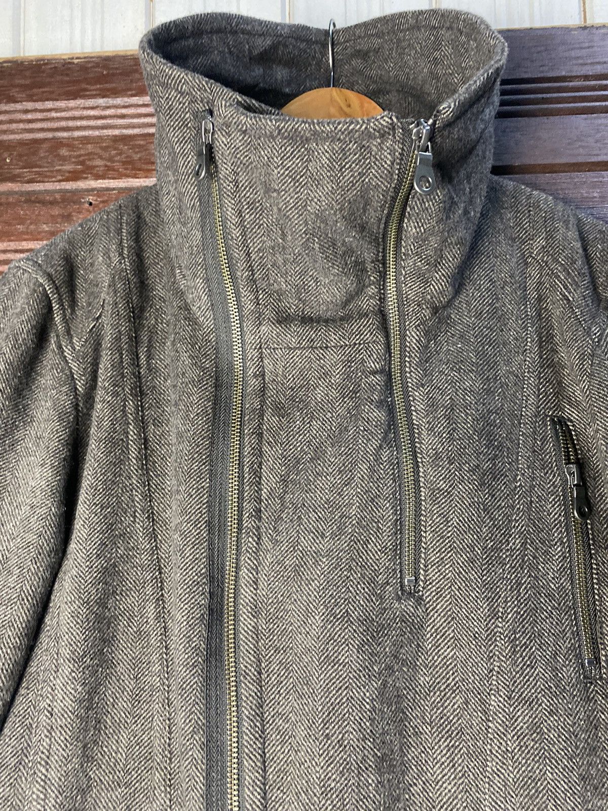 Tornado Mart Tornado Mart Double Zipper Collar Wool Jacket Size US M / EU 48-50 / 2 - 11 Thumbnail