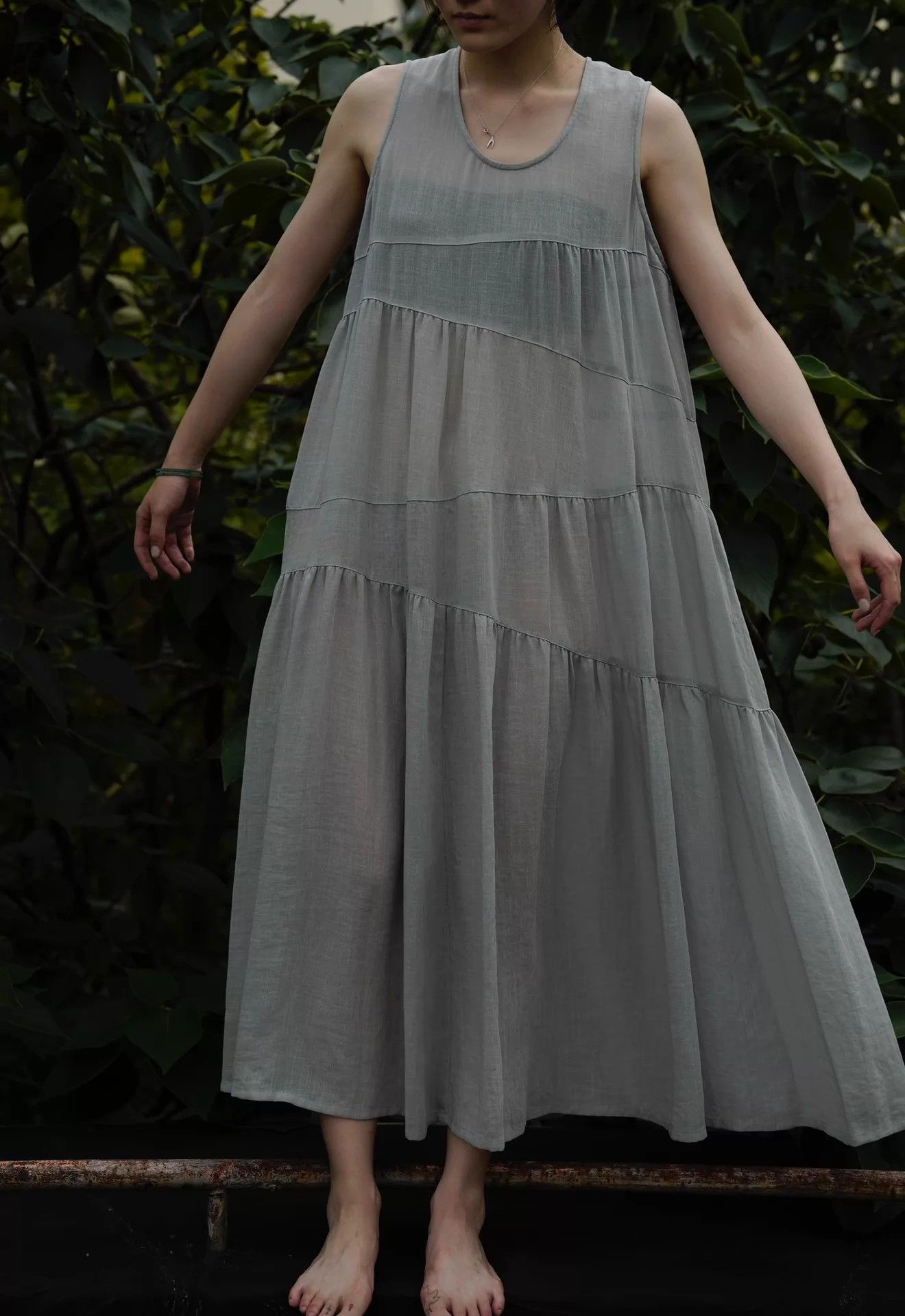 Comme des Garcons CDG 1993 tricot gray sleeveless dress free size Size ONE SIZE - 4 Thumbnail