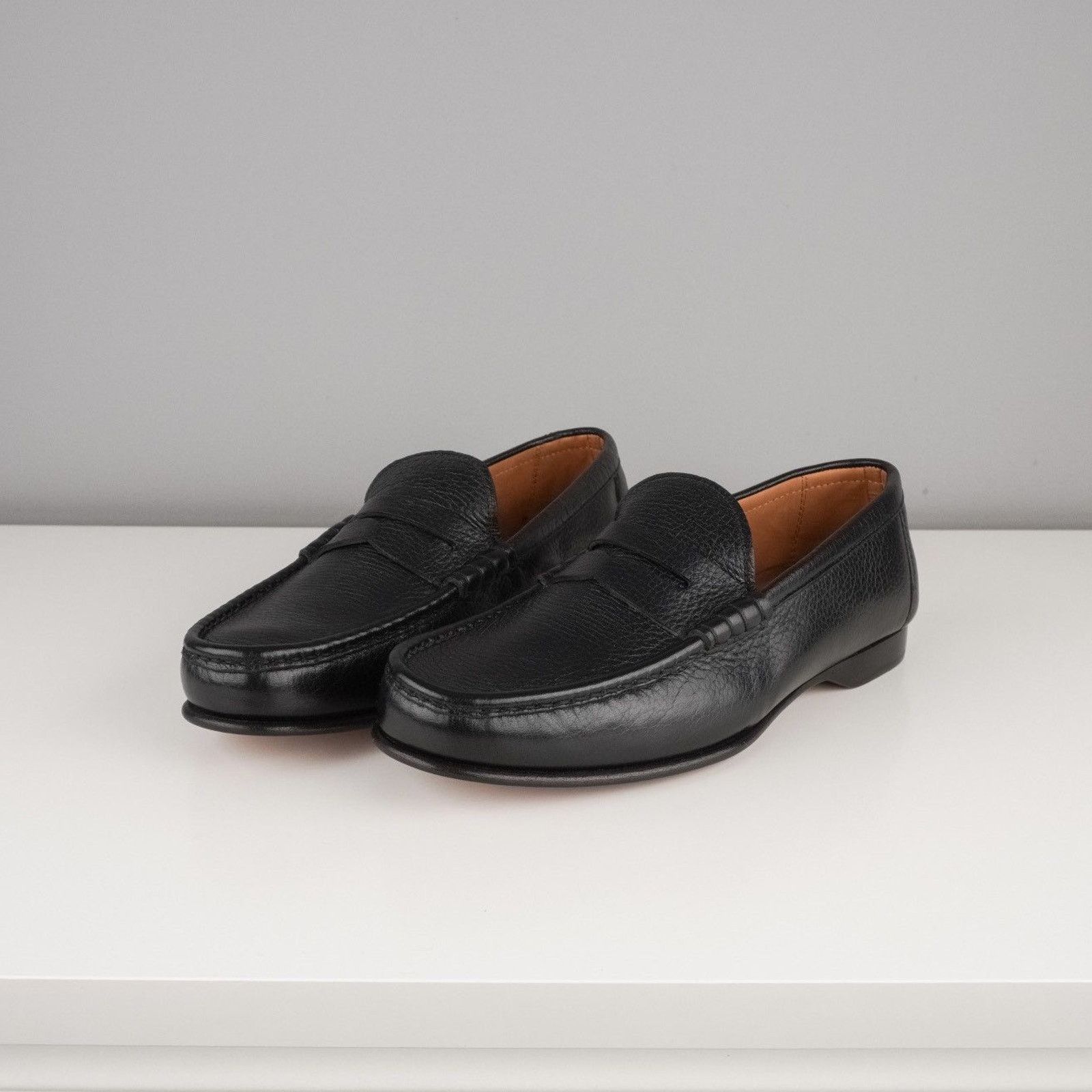 Polo Ralph Lauren x Ralph Lauren Purple Label Ralph Laurent Purple Label Black Leather Loafers Shoes (Size 9)