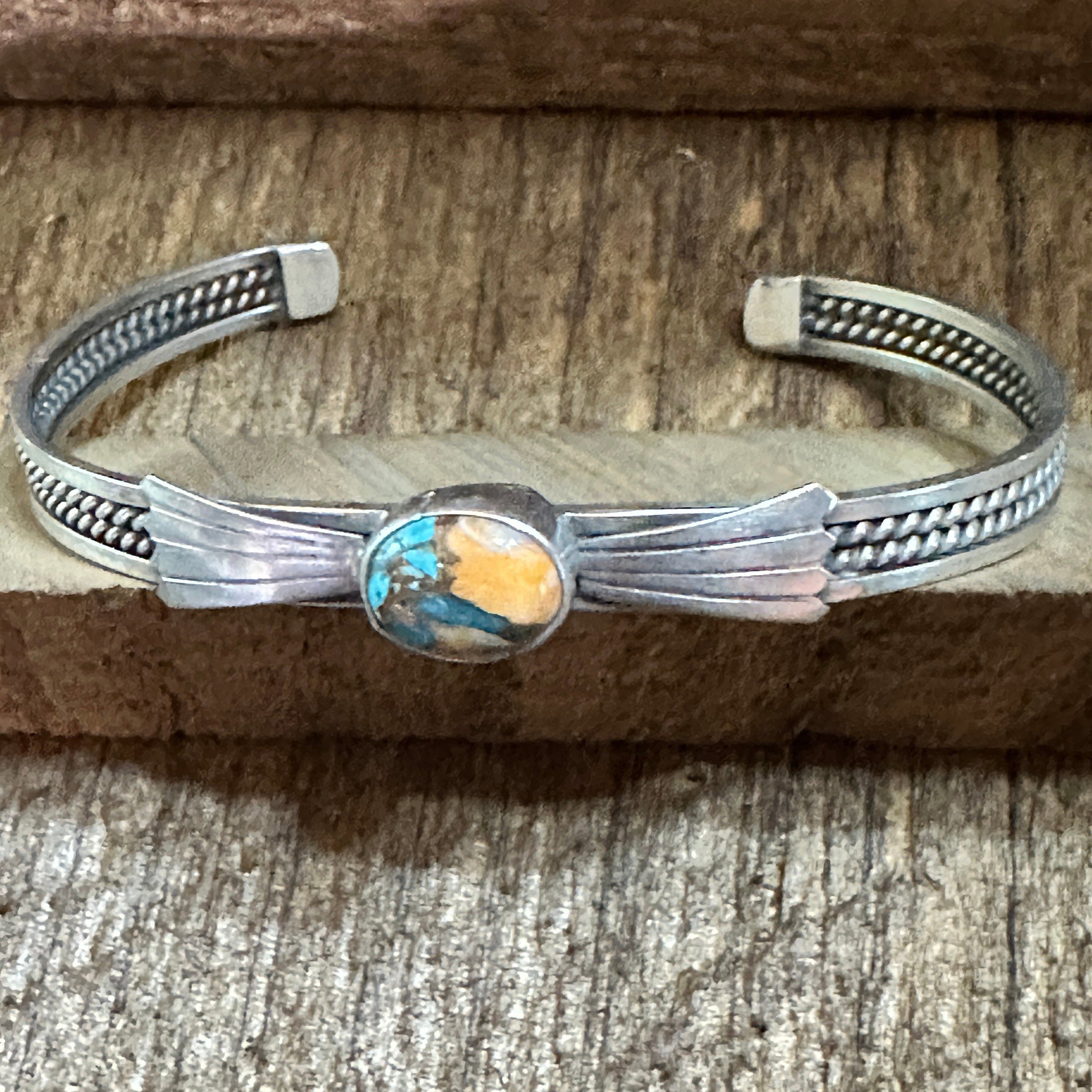 Other Handmade Navajo Pink Dream Mojave Sterling Silver Cuff Brace Size ONE SIZE - 3 Thumbnail