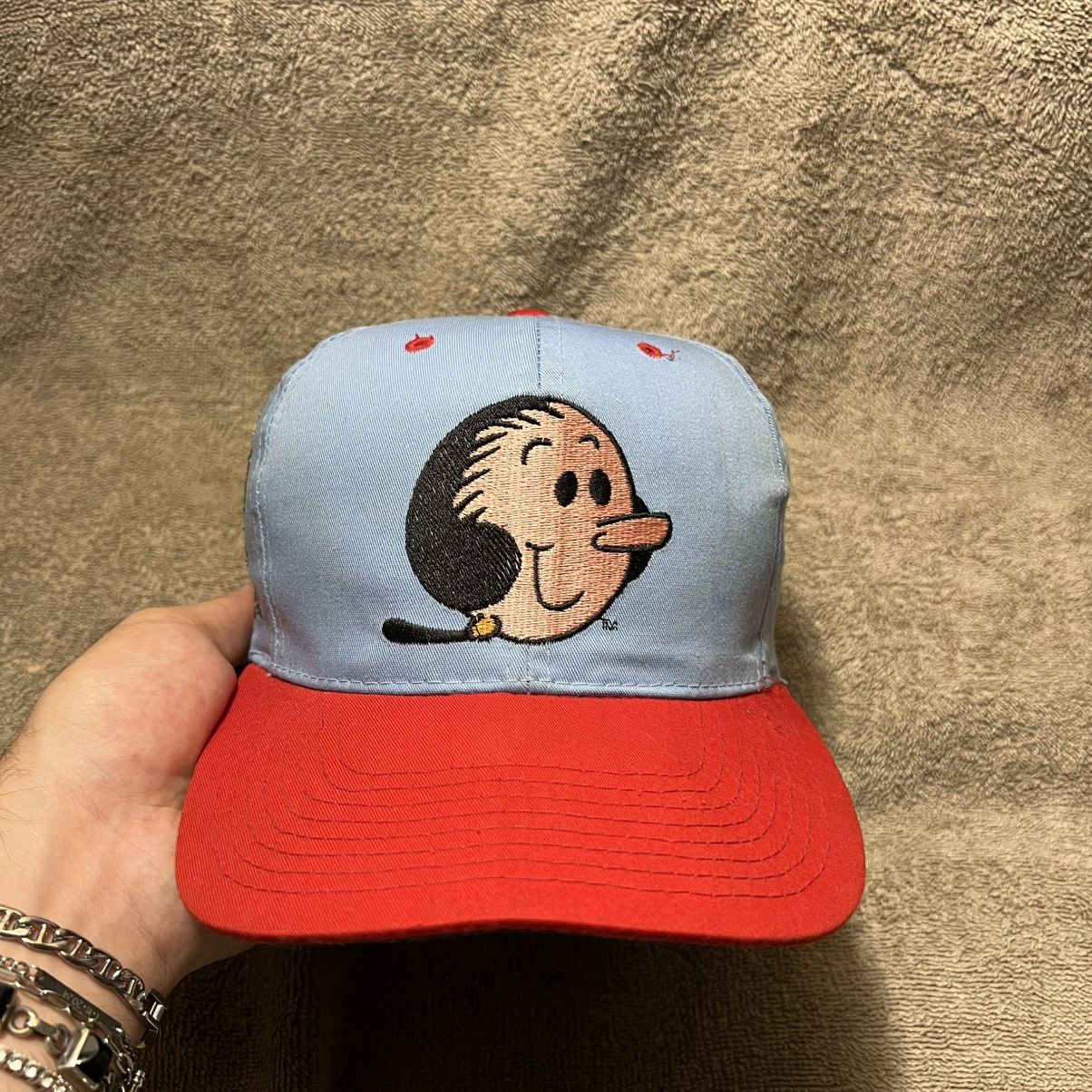 American Needle Vintage 90s Olive Popeye American Needle Snapback Hat Block Size ONE SIZE - 2 Thumbnail