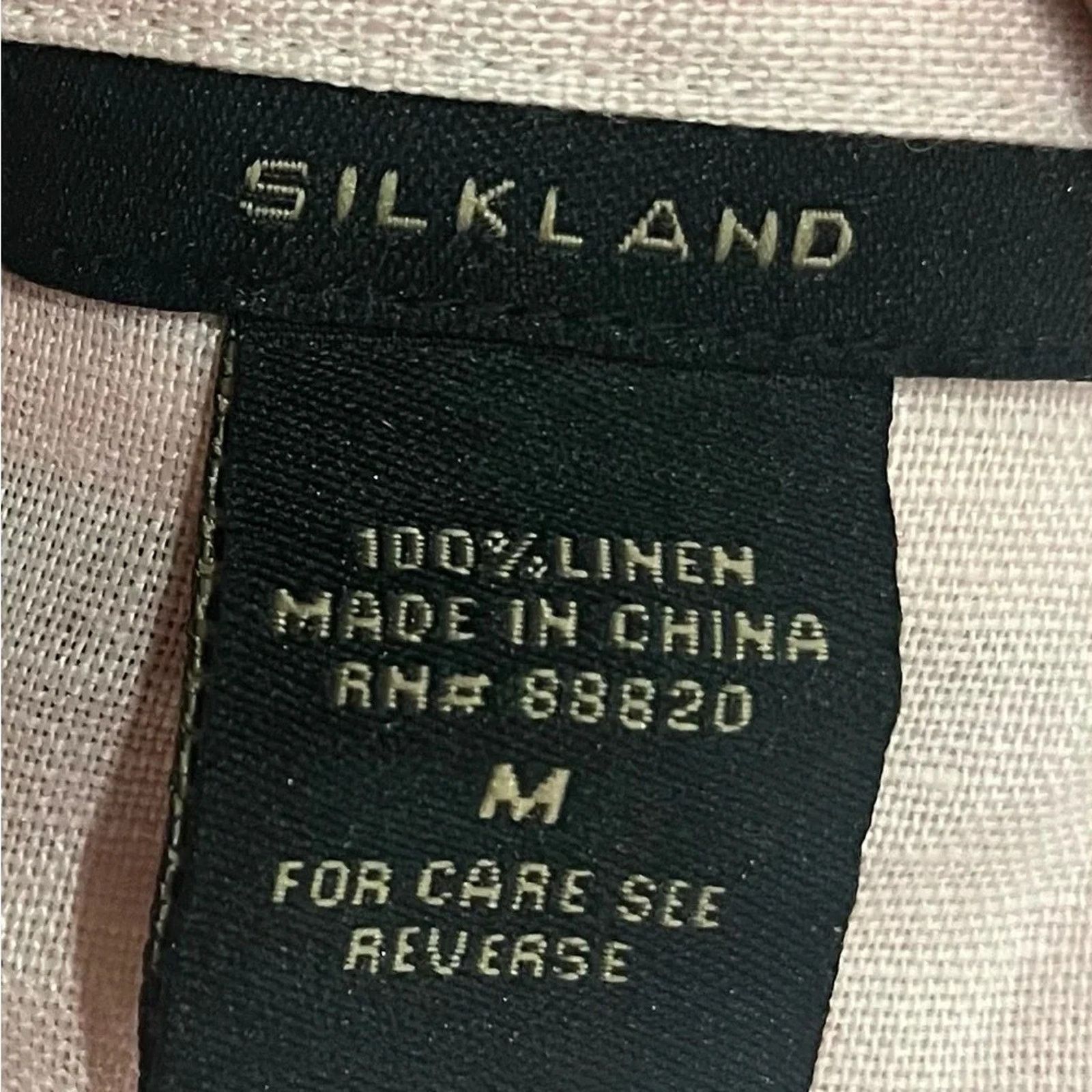 The Unbranded Brand Silkland 100% linen true wrap top, size Medium. Size M / US 6-8 / IT 42-44 - 3 Thumbnail