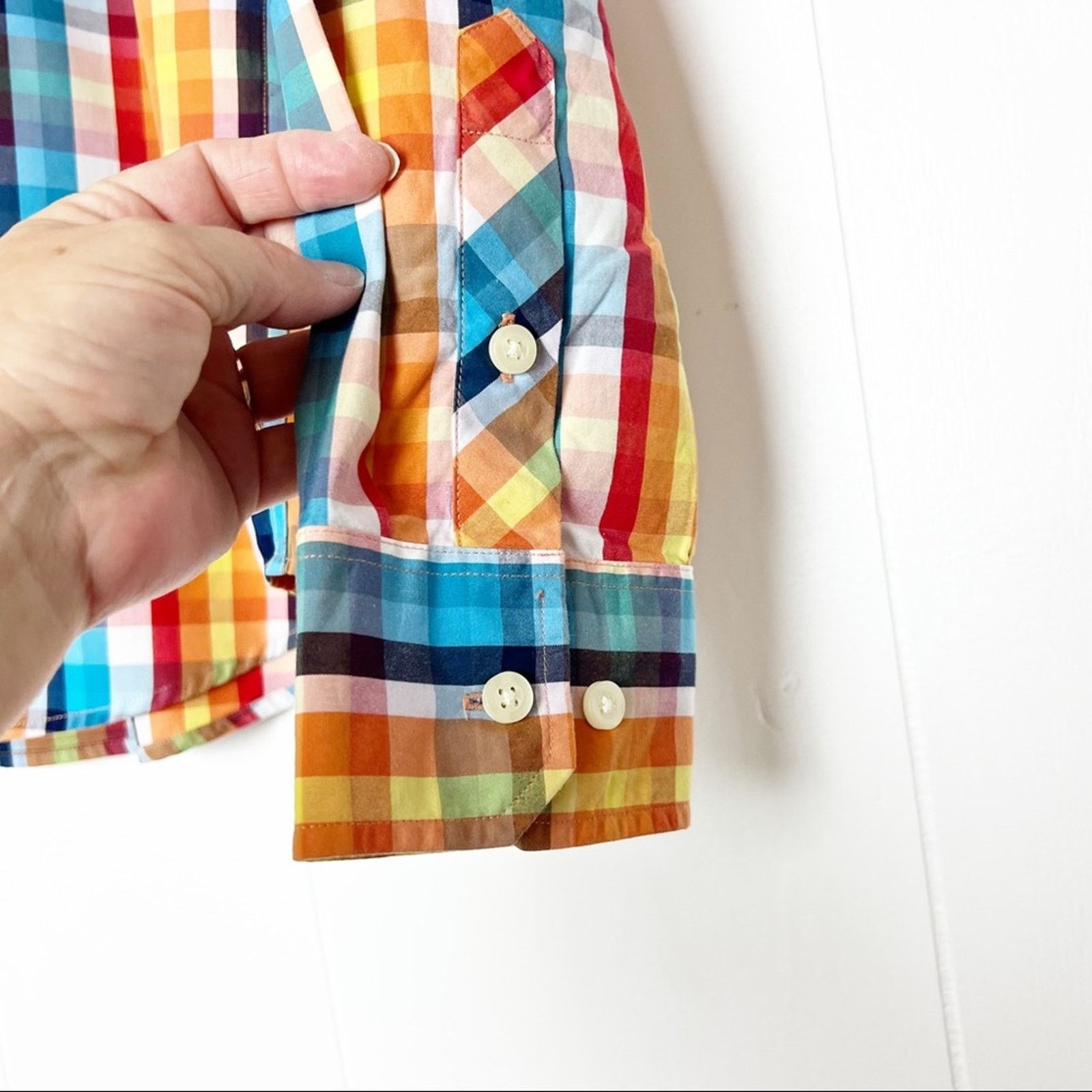 Original Penguin Penguin Bright Multi Check Button Up Shirt Men’s Size XL Size US XL / EU 56 / 4 - 3 Thumbnail