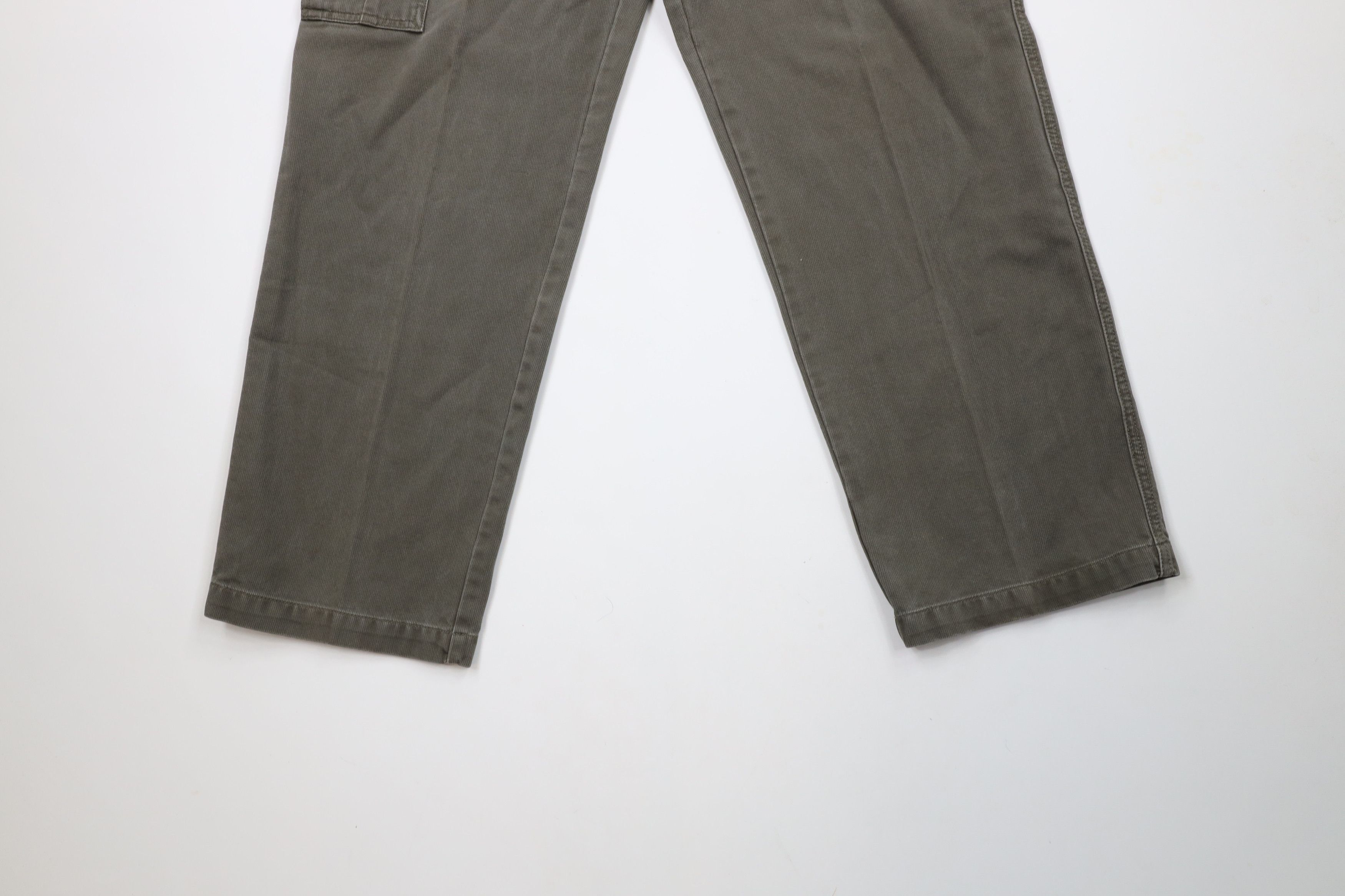 Vintage Vintage 90s Y2K Streetwear Whipcord Wide Leg Cargo Pants Size US 30 / EU 46 - 4 Thumbnail