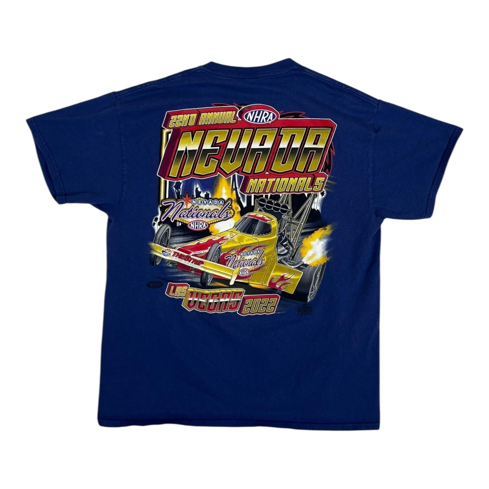Other NHRA Nevada Nationals T-Shirt Mens Large Blue Las Vegas 2022 Size US L / EU 52-54 / 3 - 1 Thumbnail