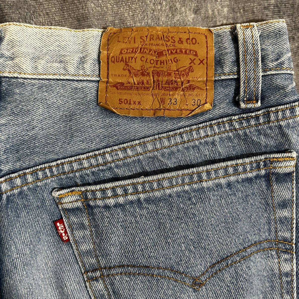 Levi's × Vintage 80’s Vintage Levi’s 501xx Made in USA Distressed Denim 32x28 Size US 32 / EU 48 - 4 Thumbnail