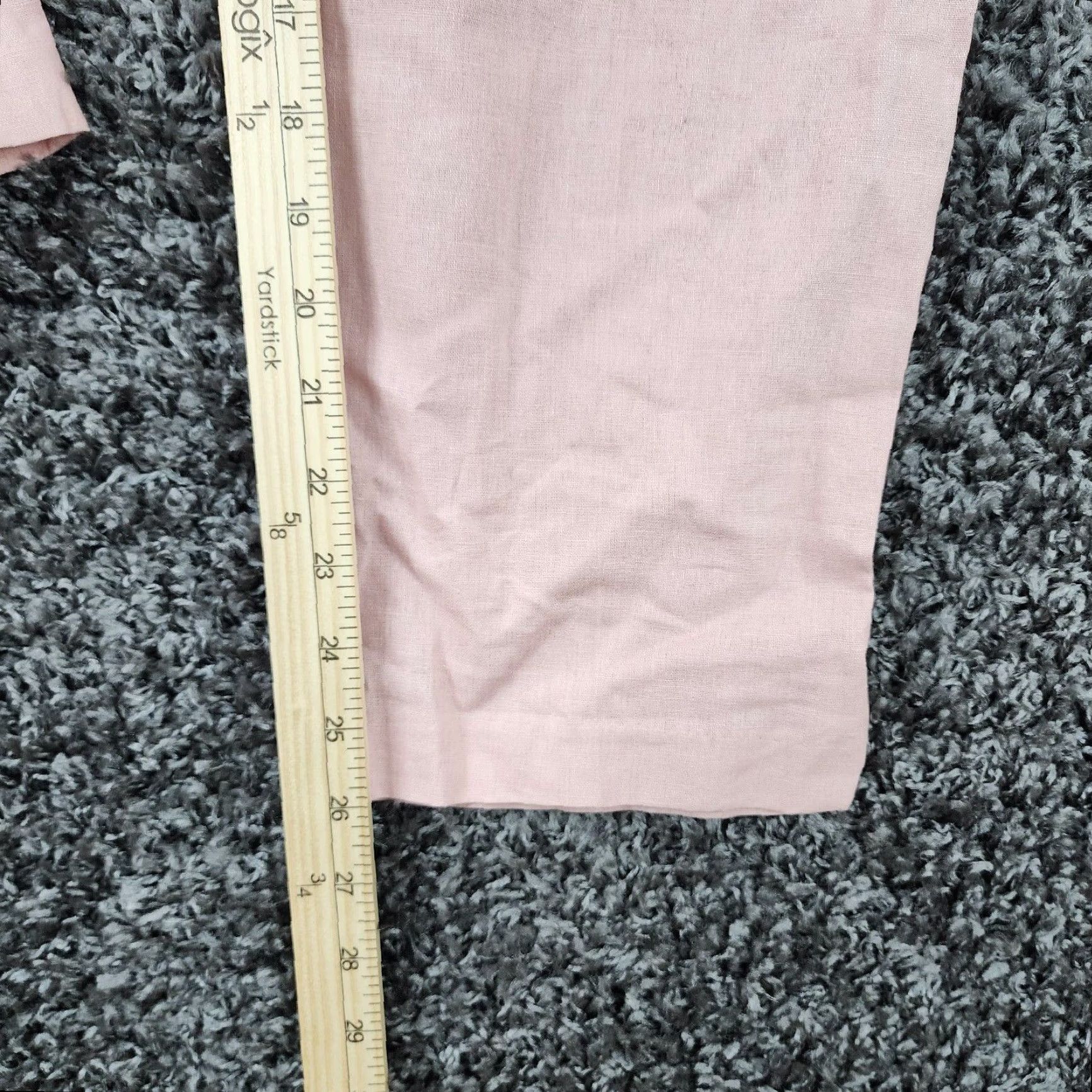 Asos ASOS Womens Pink Linen Cotton Blend Straight Pants Size 10 Regular Size 32" / US 10 / IT 46 - 5 Thumbnail