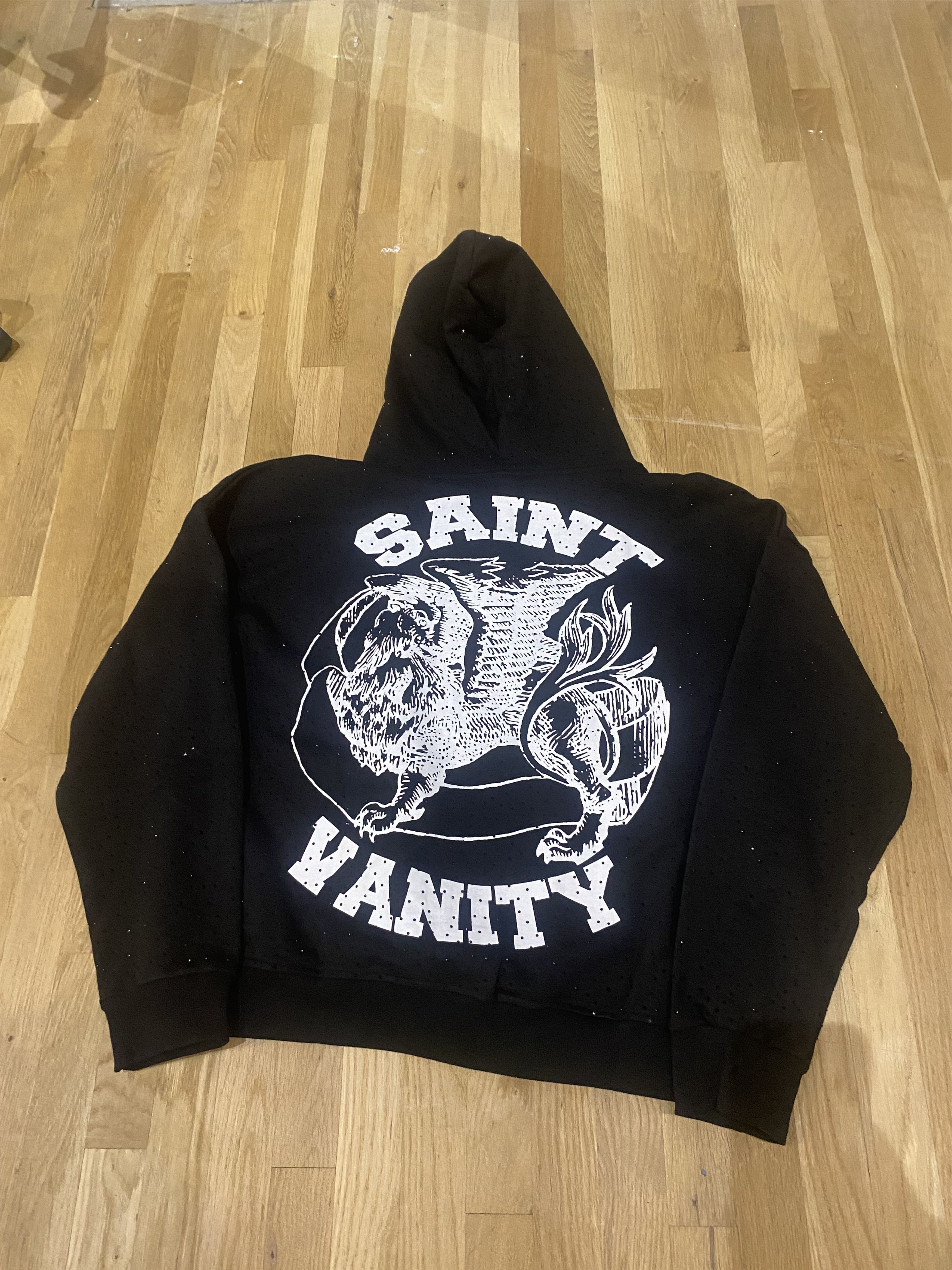 Saint Vanity SAINT VANITY OREO VVS RHINESTONE ZIP UP HOODIE BLACK Size US L / EU 52-54 / 3 - 4 Thumbnail