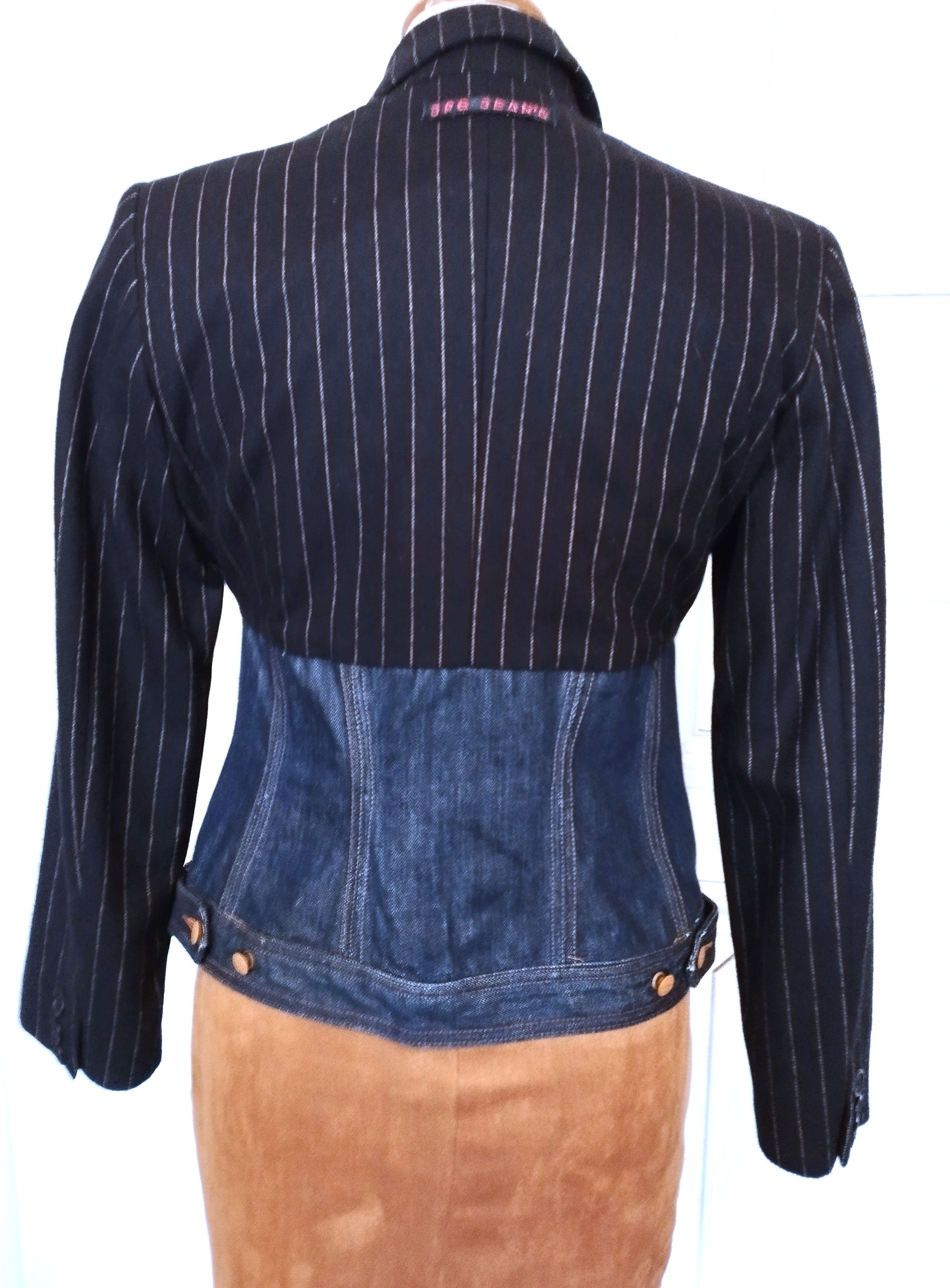 Jean Paul Gaultier Veste Laine Denim T S/M