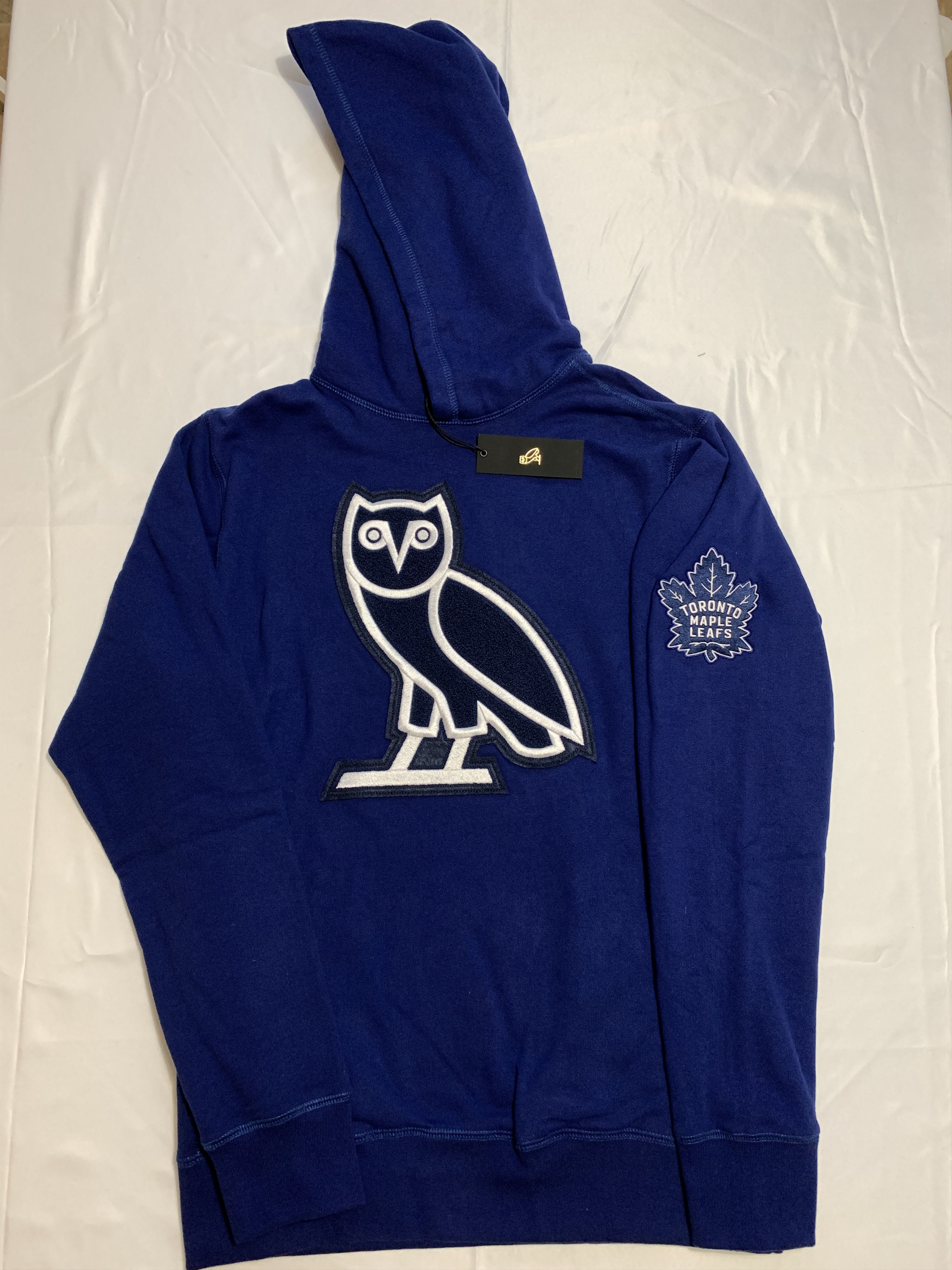 OVO X NHL X Toronto Maple Leafs Chenille OG Owl Hoodie Drake