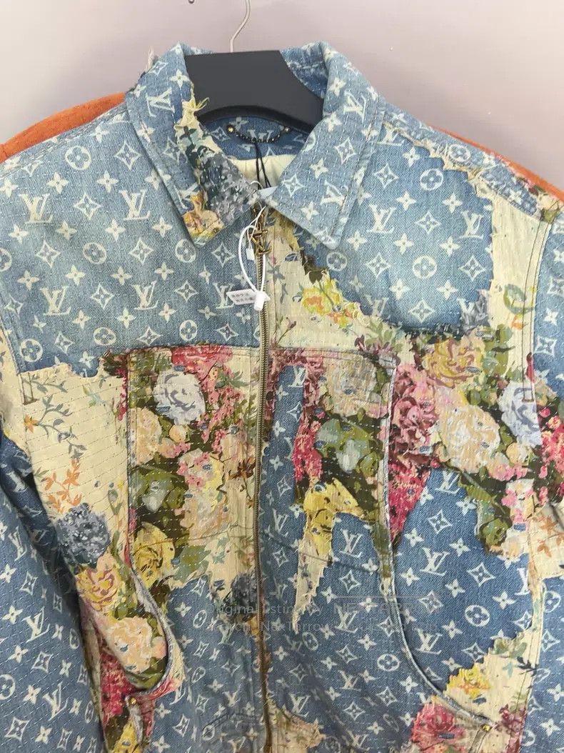 Louis Vuitton Louis Vuitton Patchwork floral denim jacket Size US M / EU 48-50 / 2 - 1 Thumbnail