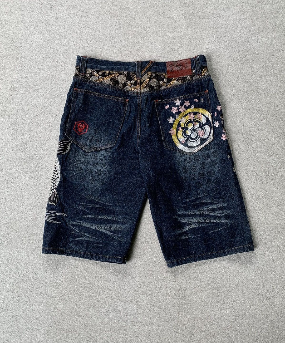 Karakuri Tamashii The Japanese Tradition Embroidered Jorts Pants Size US 36 / EU 52 - 4 Thumbnail