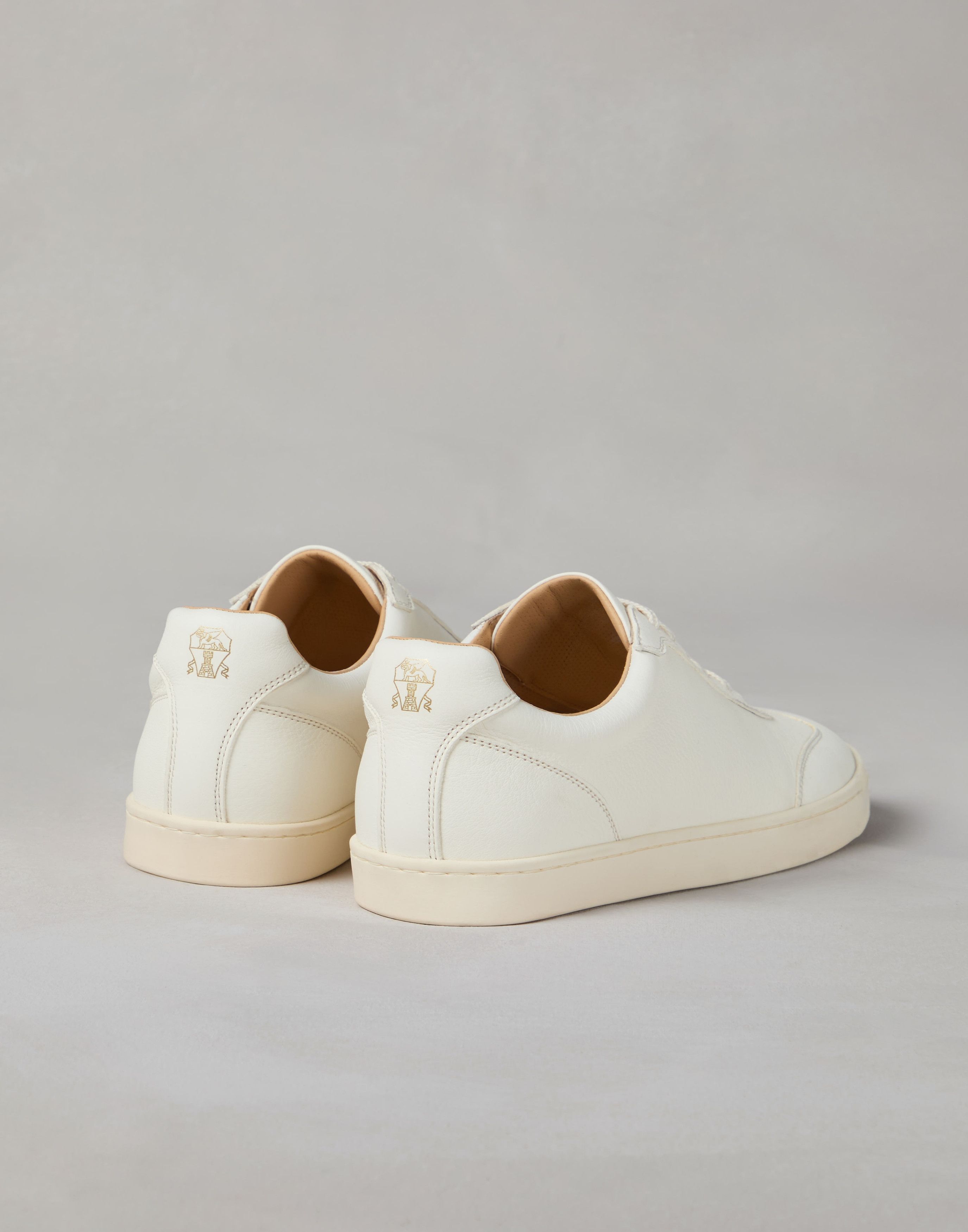 Brunello Cucinelli o1la1rc1a0326 Deerskin Sneakers in Ivory Size US 9 / EU 42 - 4 Thumbnail