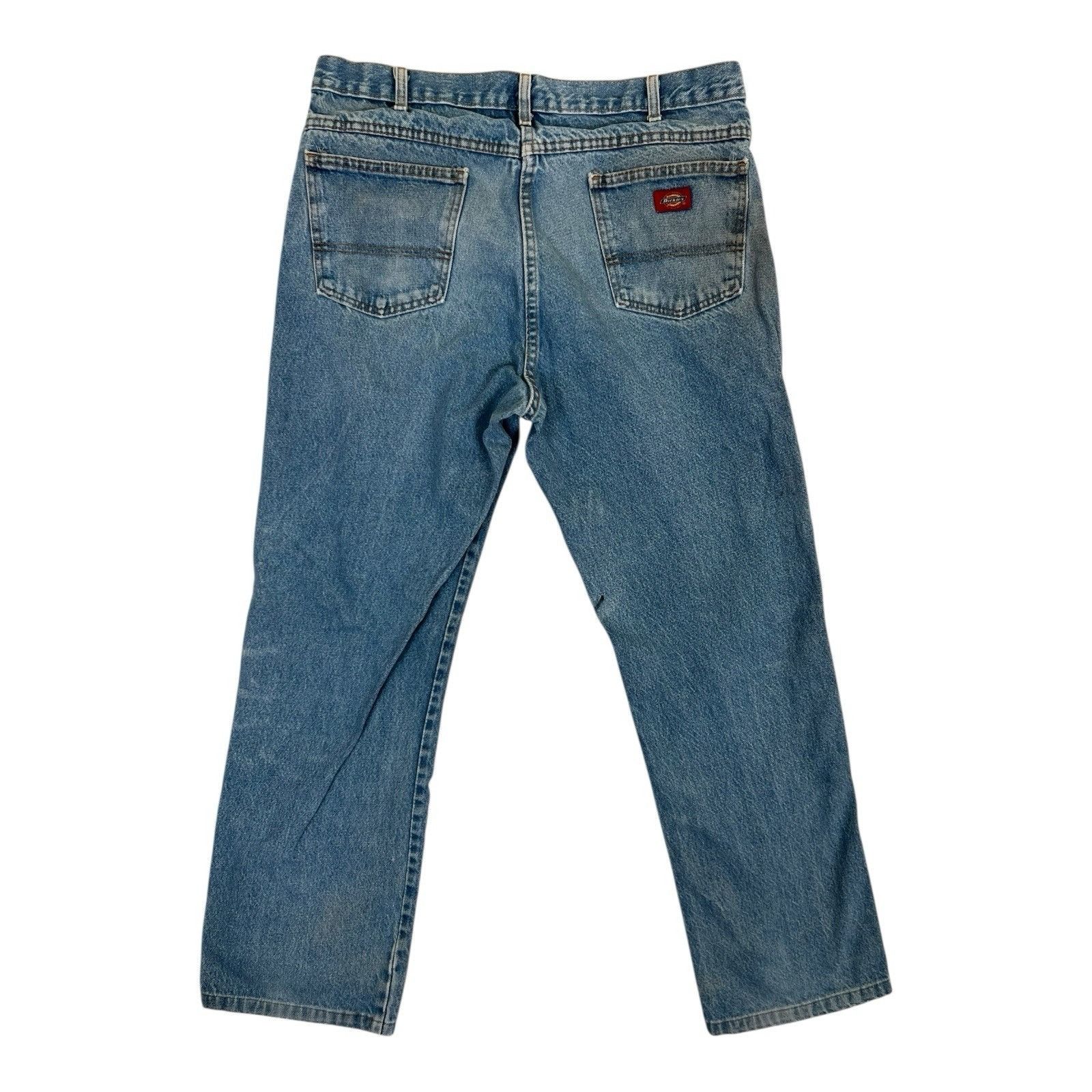 Dickies Vintage Dickies Blue Denim Jeans Size 36x32 Straight Leg Wor Size US 36 / EU 52 - 1 Thumbnail