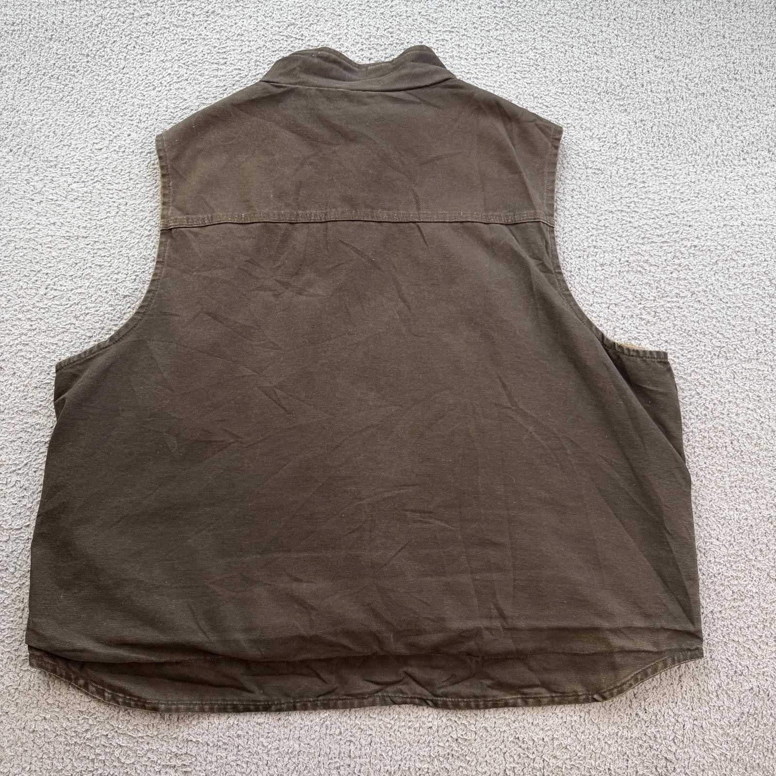 Carhartt Carhartt Duck Vest Sherpa Lined Brown Workwear V33 DKB 3XL Size US XXL / EU 58 / 5 - 7 Thumbnail