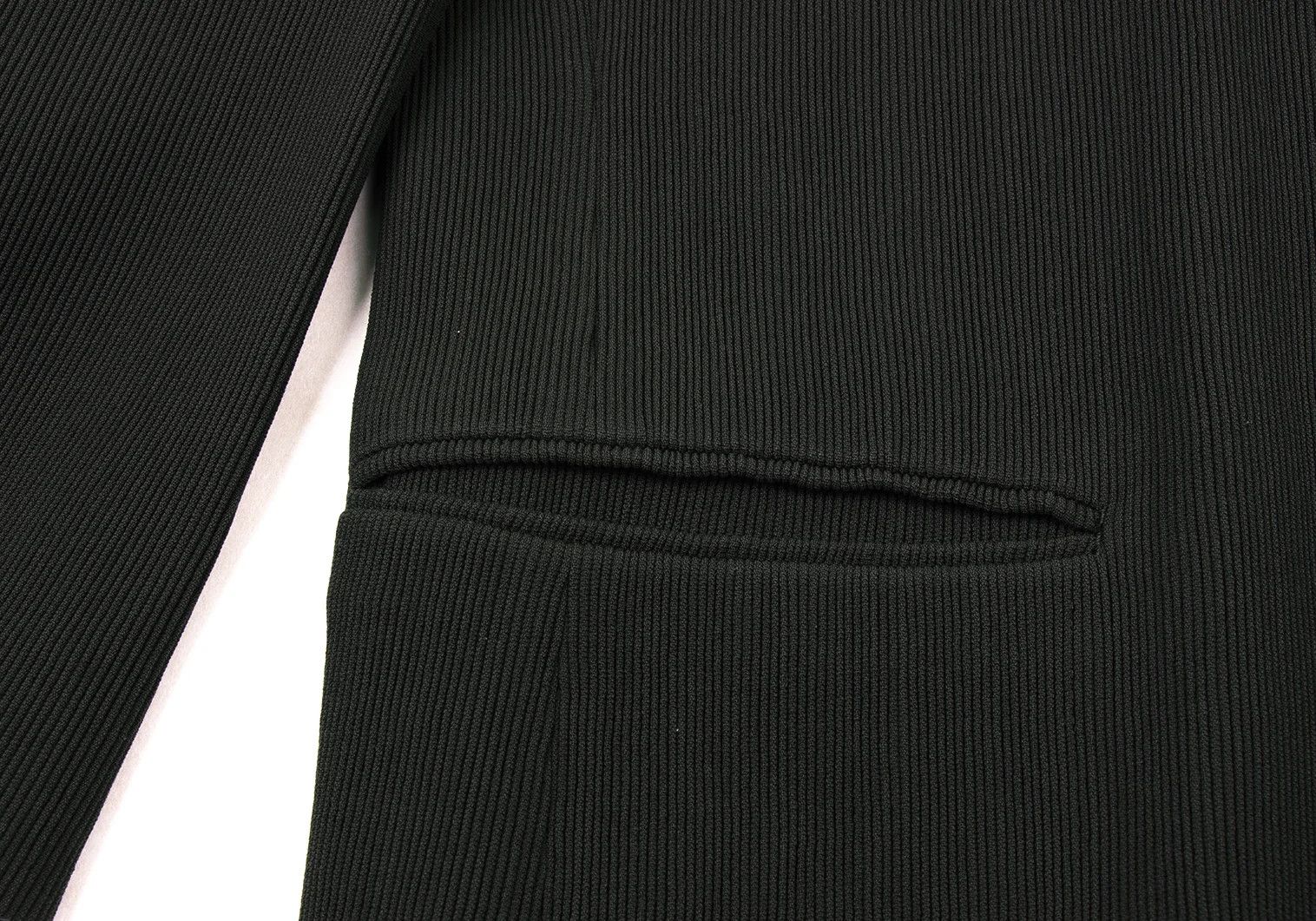 Issey Miyake Wool Stand Collar Ribbed Jacket in Dark Green, Size L Size US L / EU 52-54 / 3 - 11 Thumbnail