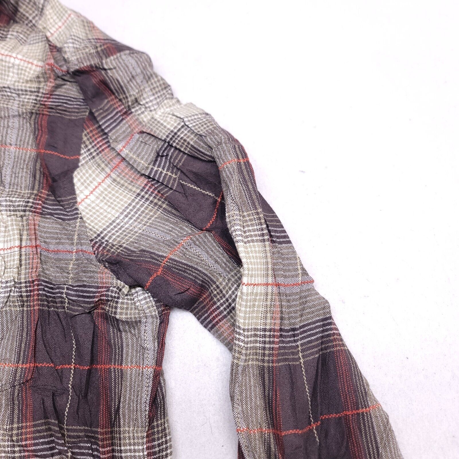 Treasure & Bond Treasure & Bond Tartan Flannel Shirt Men Size M Brown Orange Size US M / EU 48-50 / 2 - 5 Thumbnail
