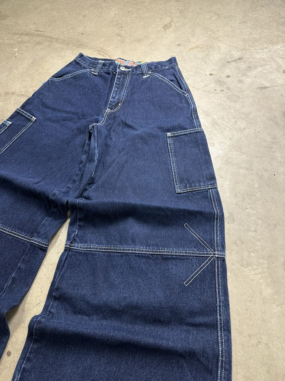 Vintage Vintage Snake Eyes Baggy Denim Rave Pants Wide Leg Flared 28 Size US 28 / EU 44 - 3 Thumbnail